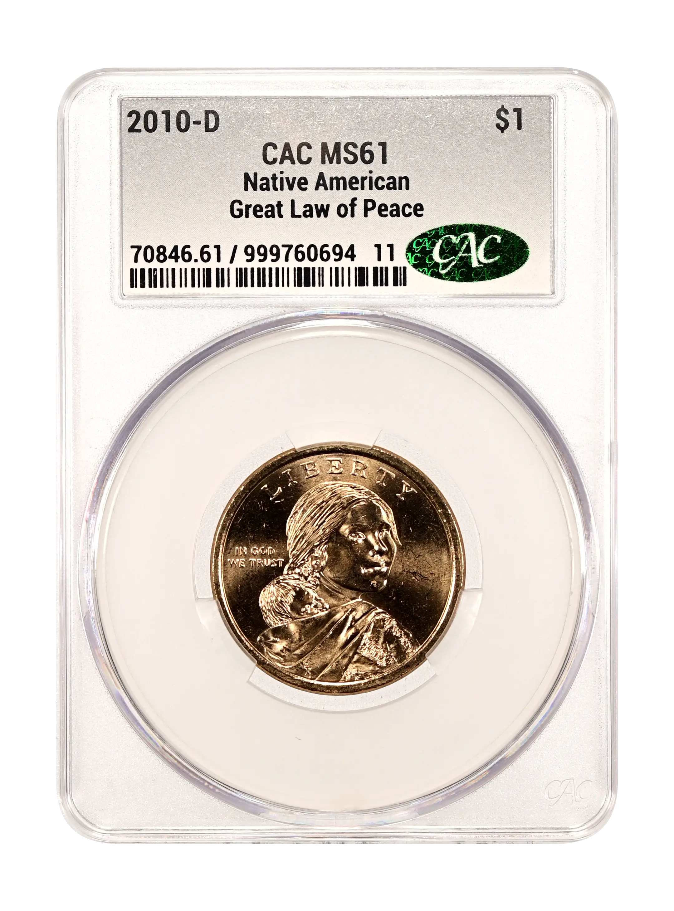 2010-D $1 Roll Native American, 25 Coins MS thumbnail 6