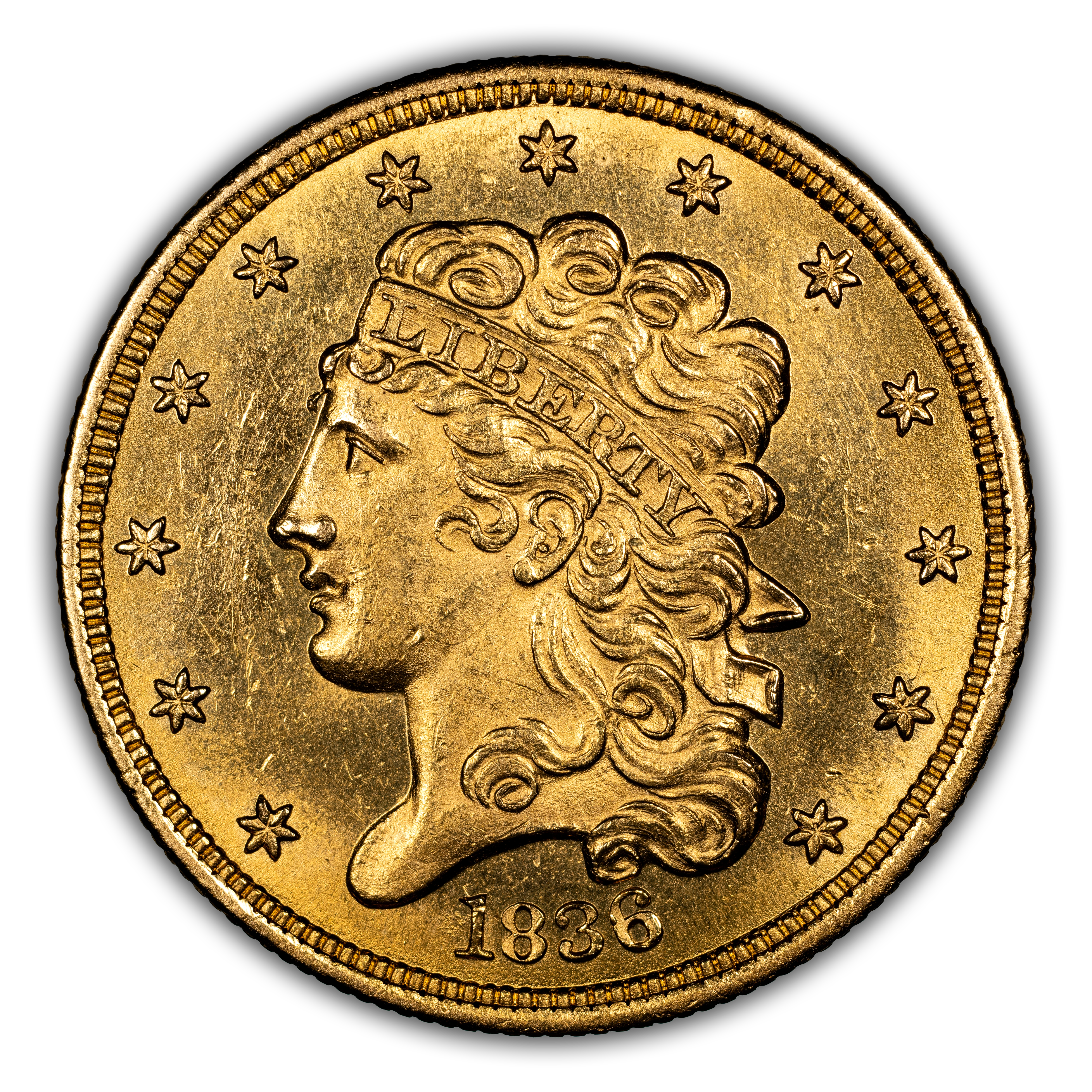 1836 $5 HM-6 MS