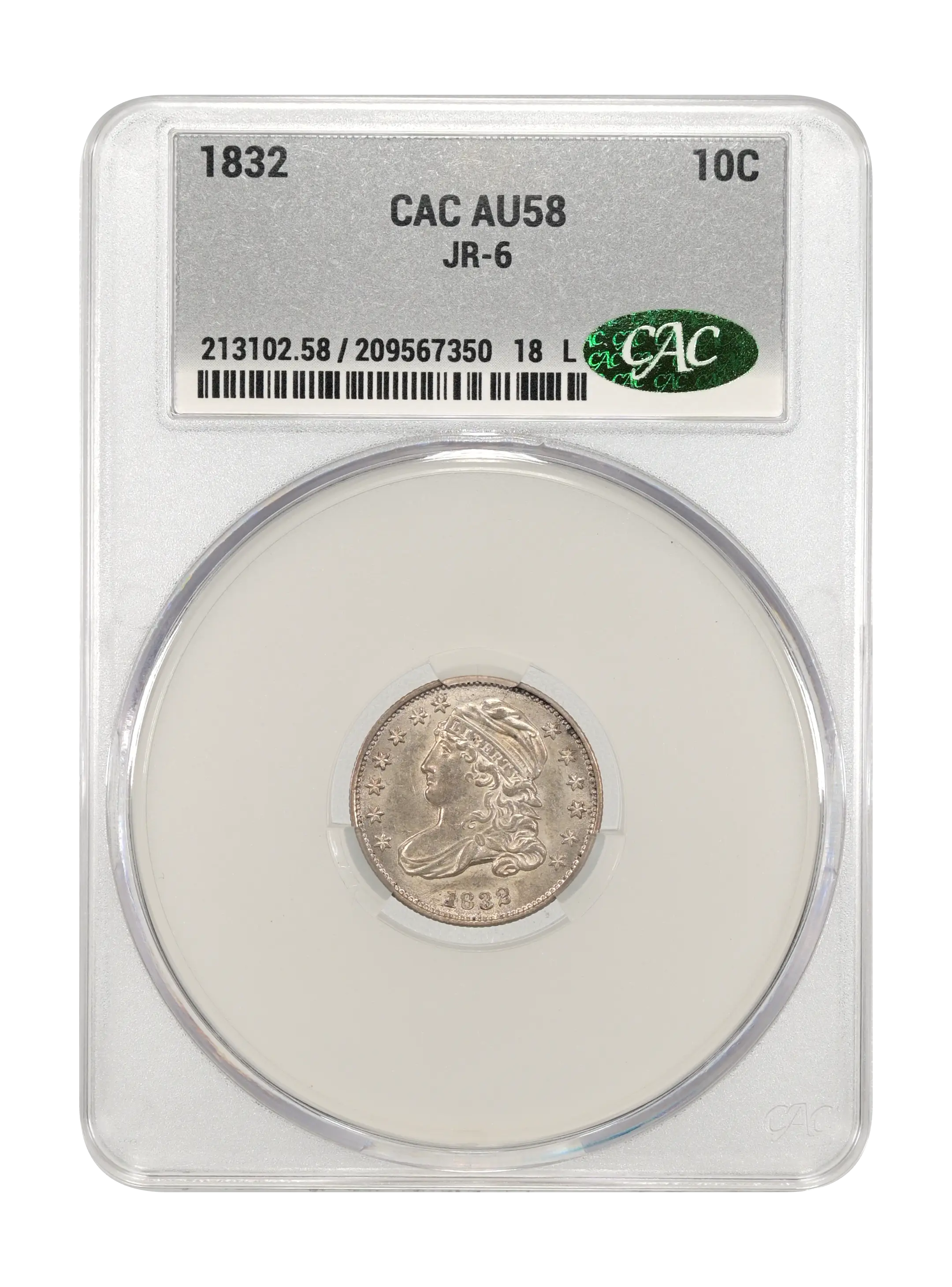 1832 10c JR-6 MS thumbnail 5
