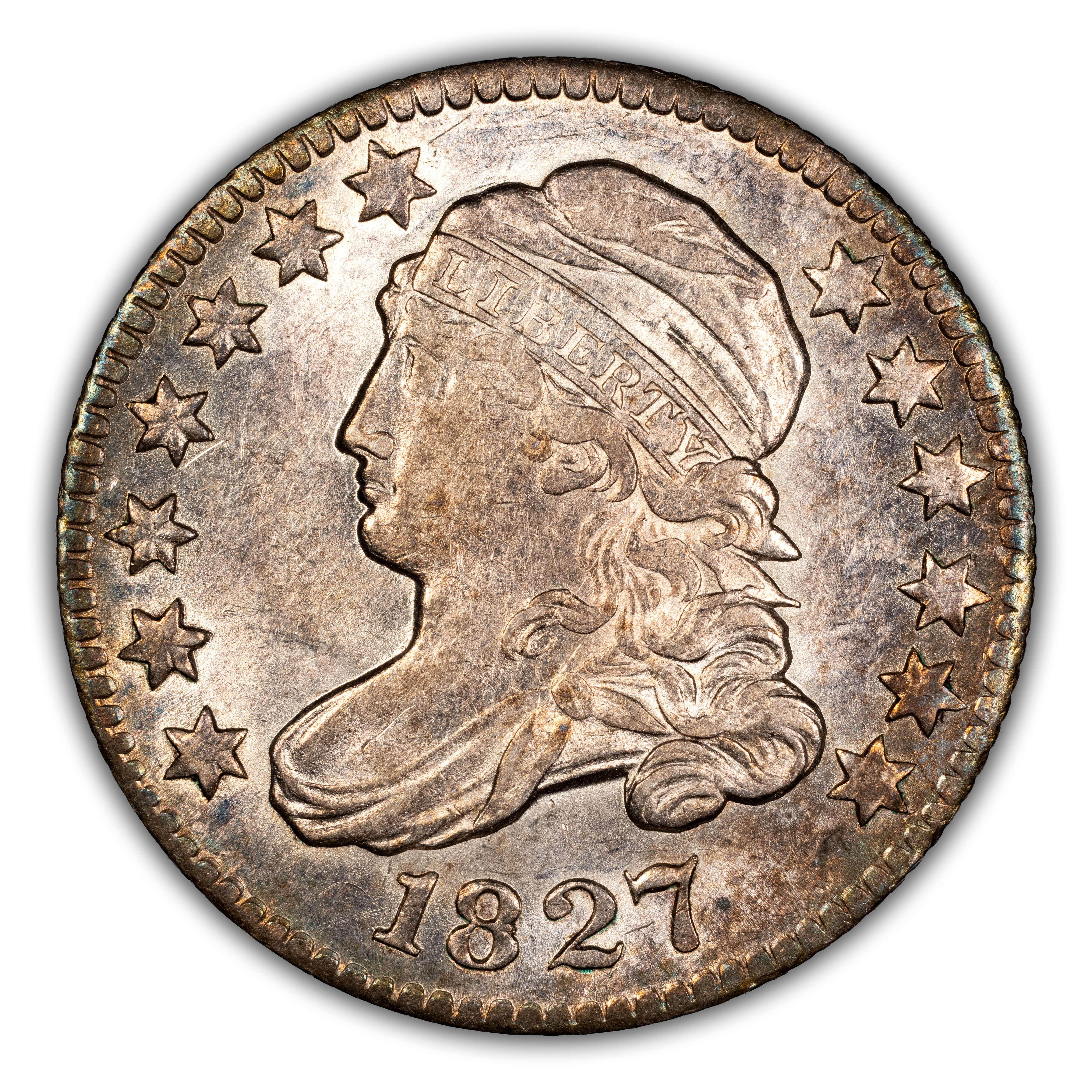 1827 10c Pointed Top 1, JR-7 MS