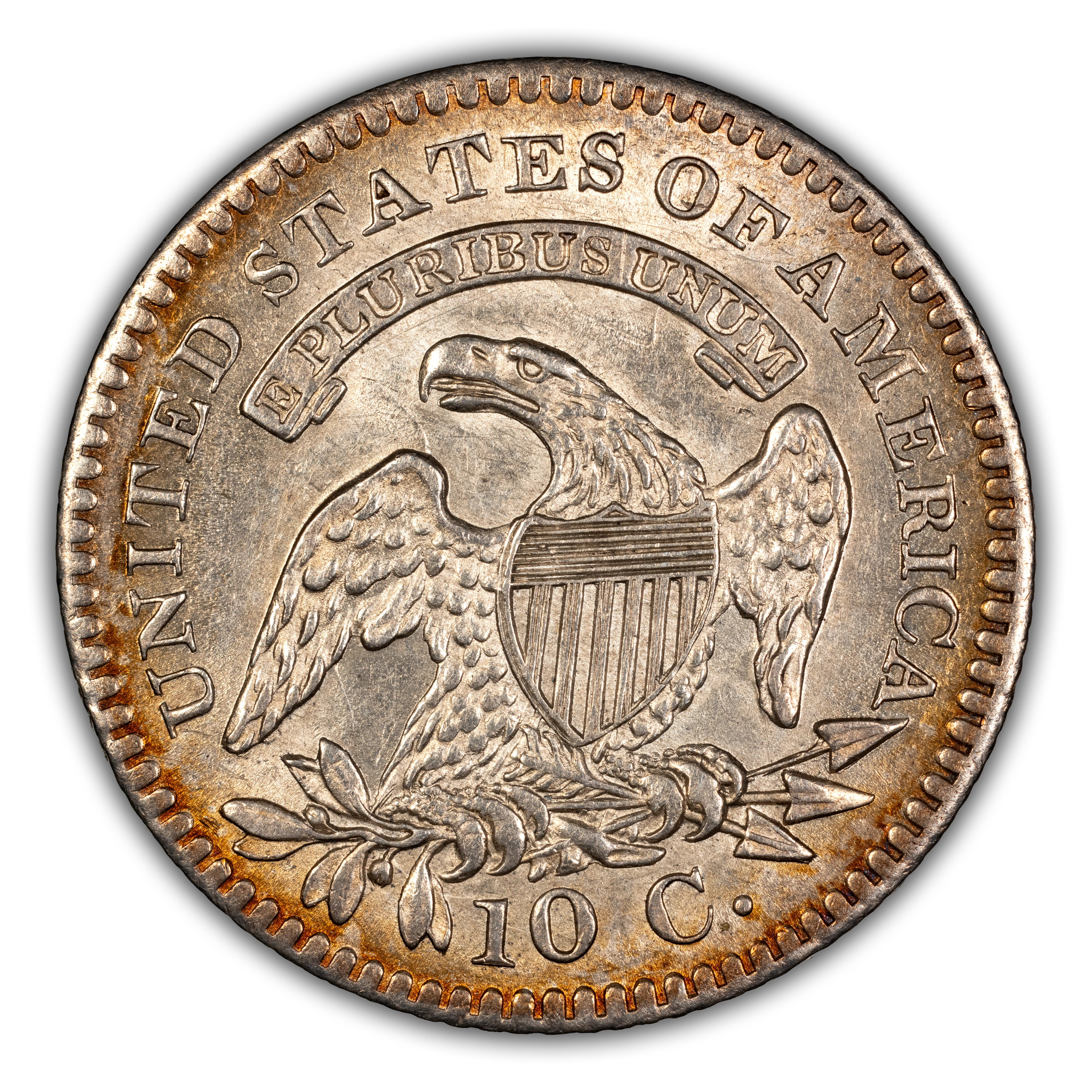 1821 10c Small Date F15 CAC thumbnail 22