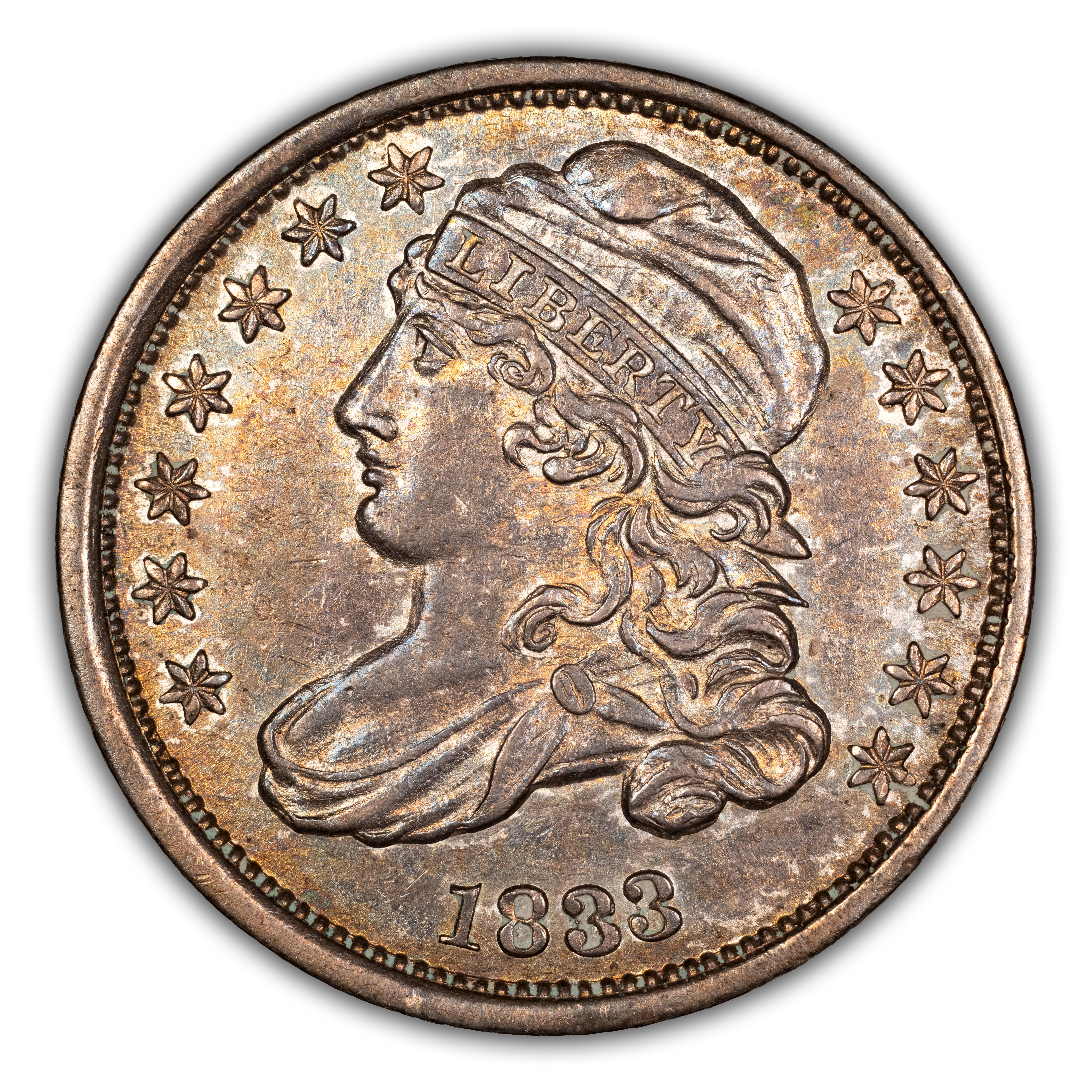 1833 10c Last 3 High, JR-5 MS