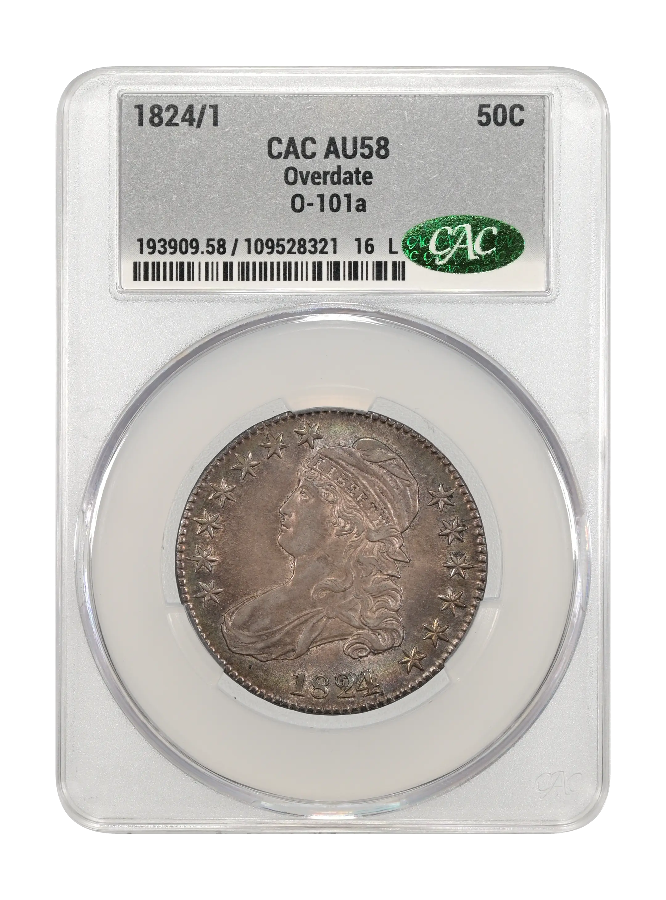 1824/1 50c Overdate, O-101a MS thumbnail 13