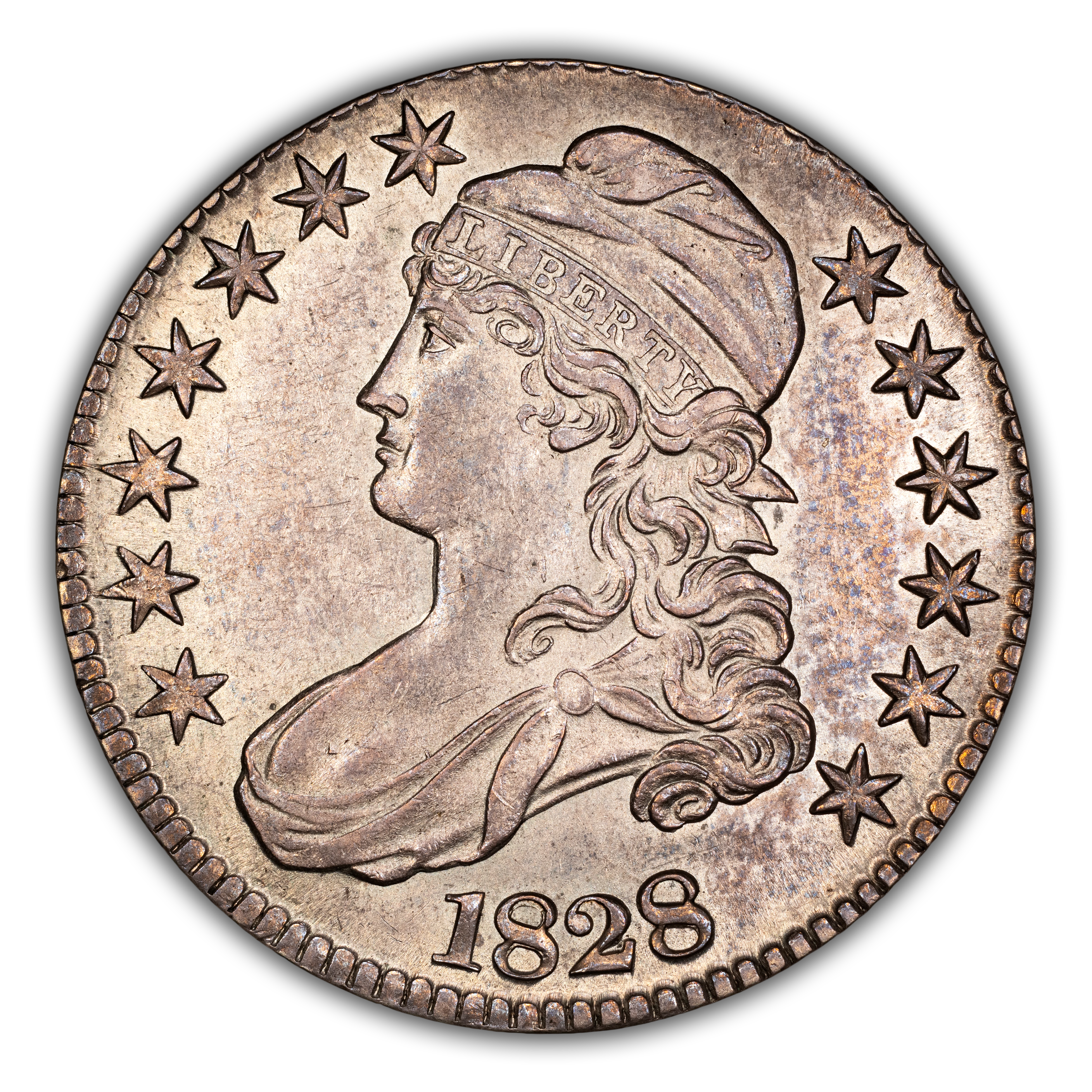 1828 50c Square Base 2, Large 8s MS thumbnail 2