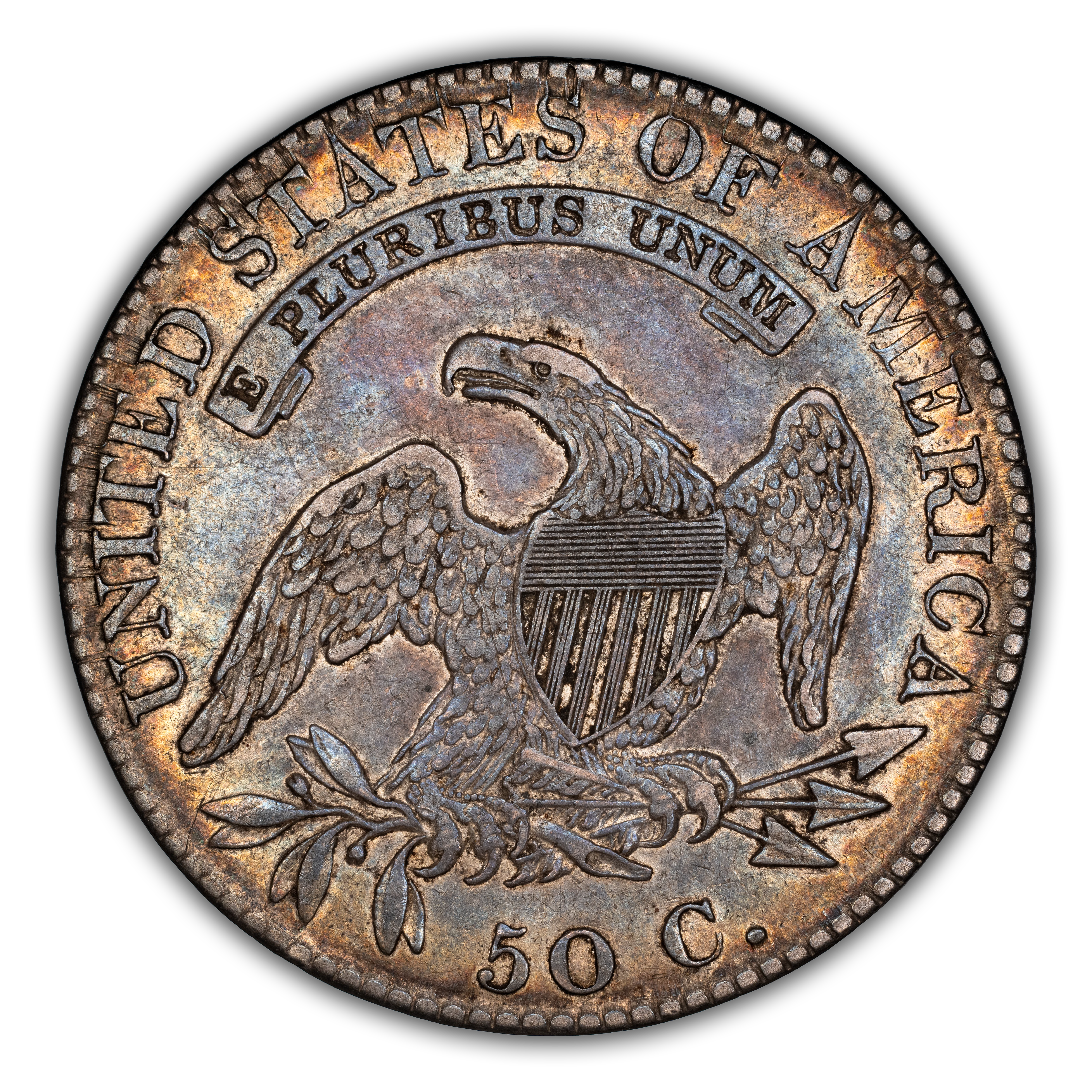 1820 50c Curl Base 2, Small Date, O-103a MS thumbnail 4