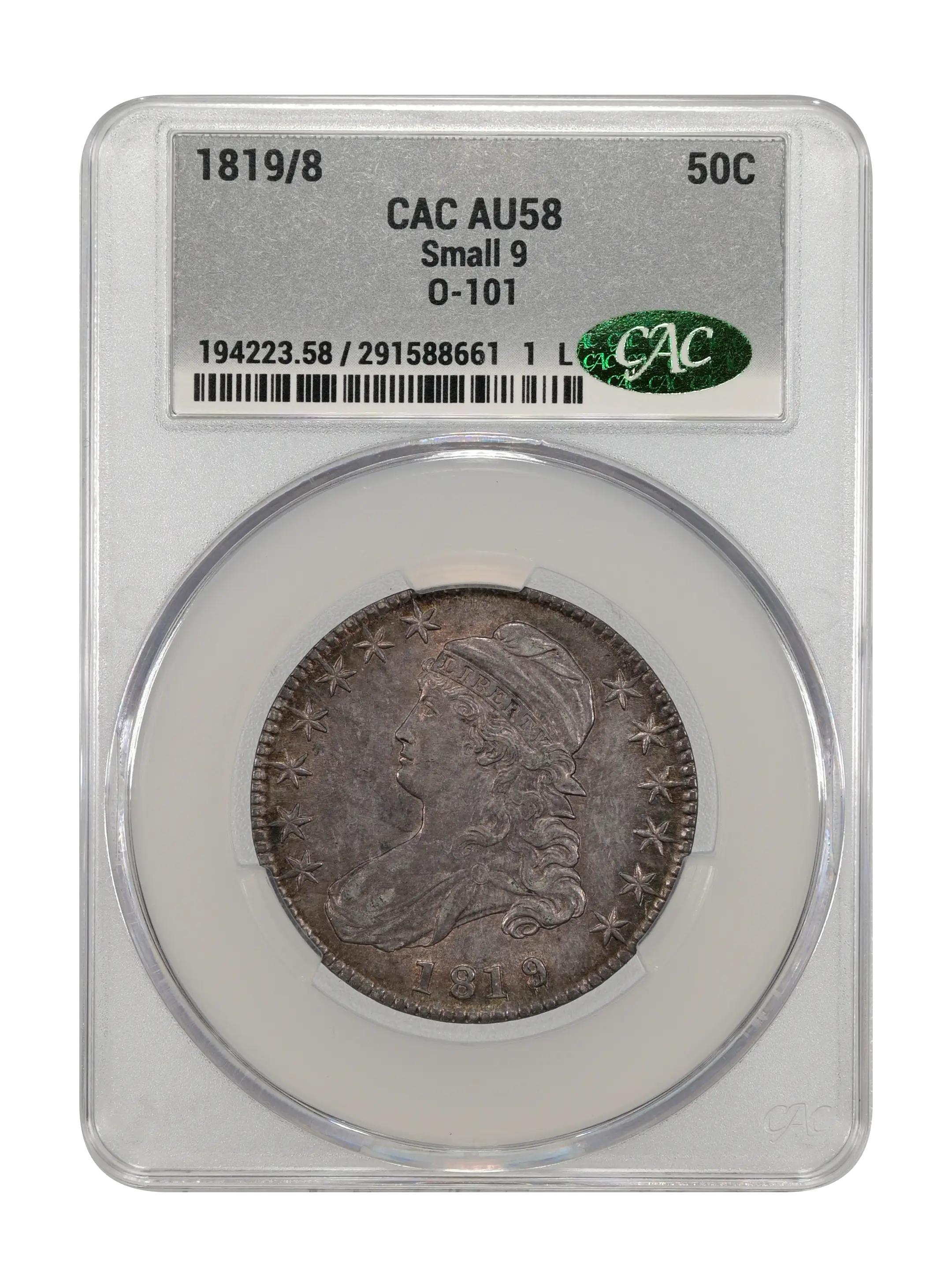 1819/8 50c Small 9, O-101 MS thumbnail 17