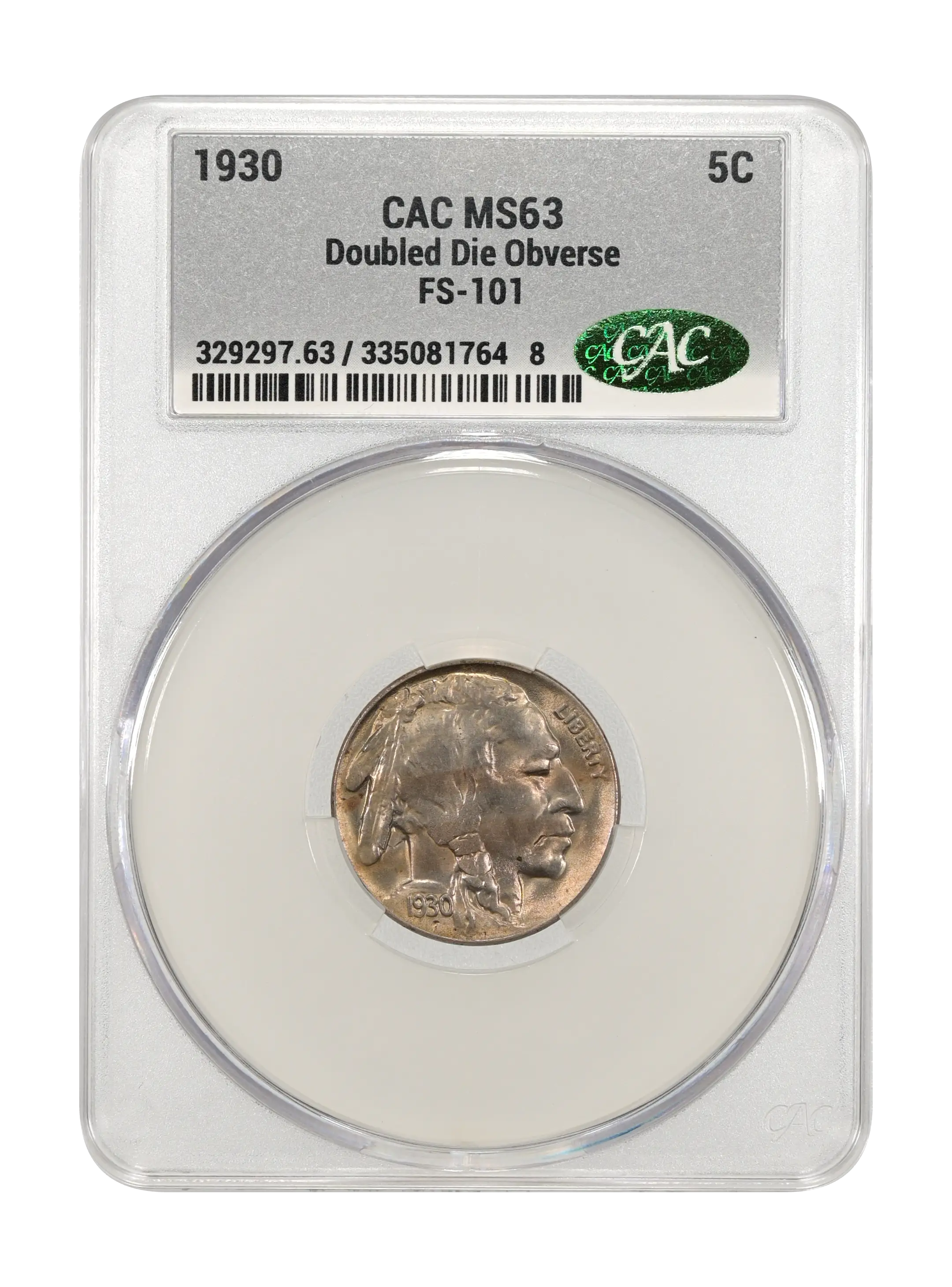 1930 5c Doubled Die Obverse, FS-101 MS thumbnail 5