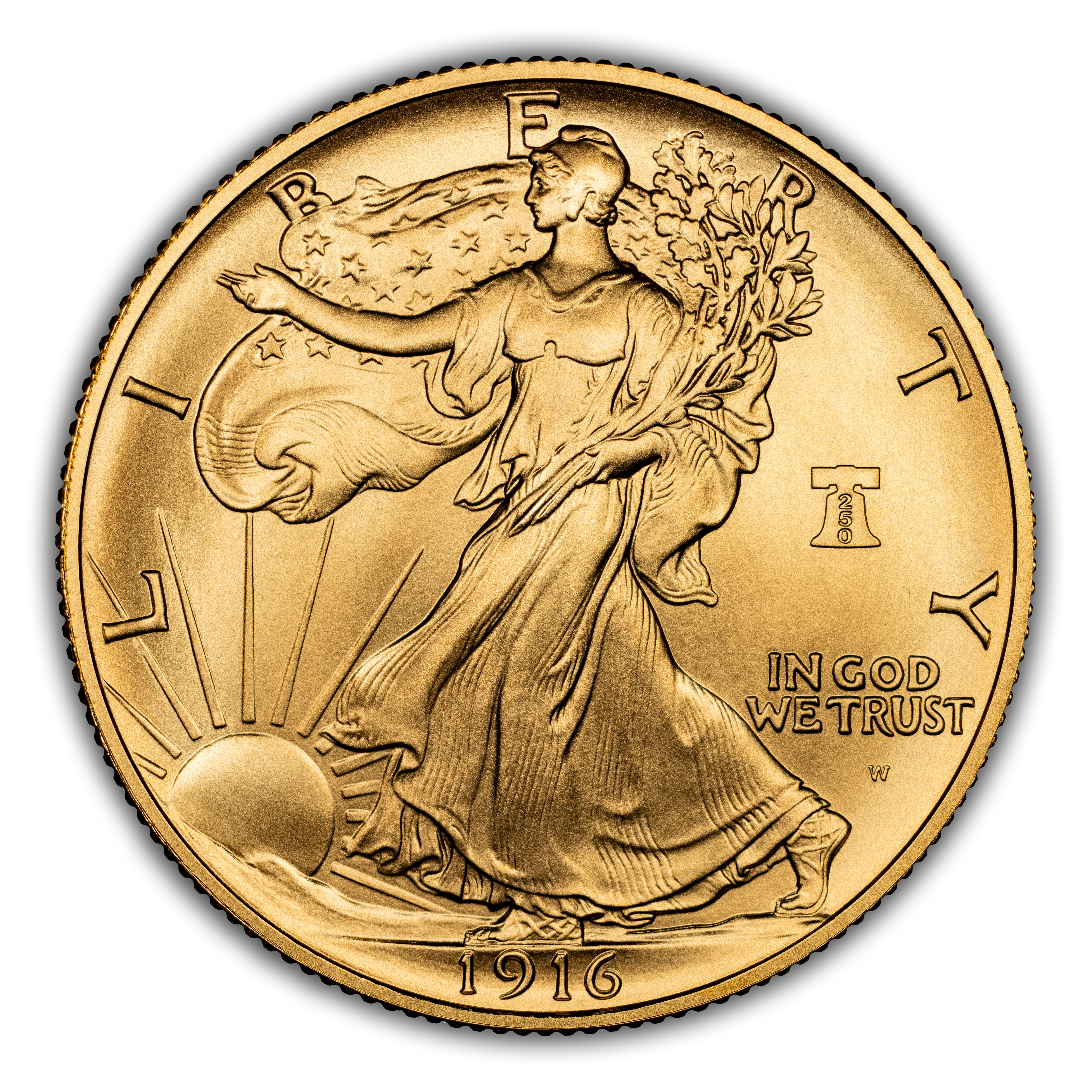 (2026)-W G50c Gold Walking Liberty, 250th Anniversary Privy SP