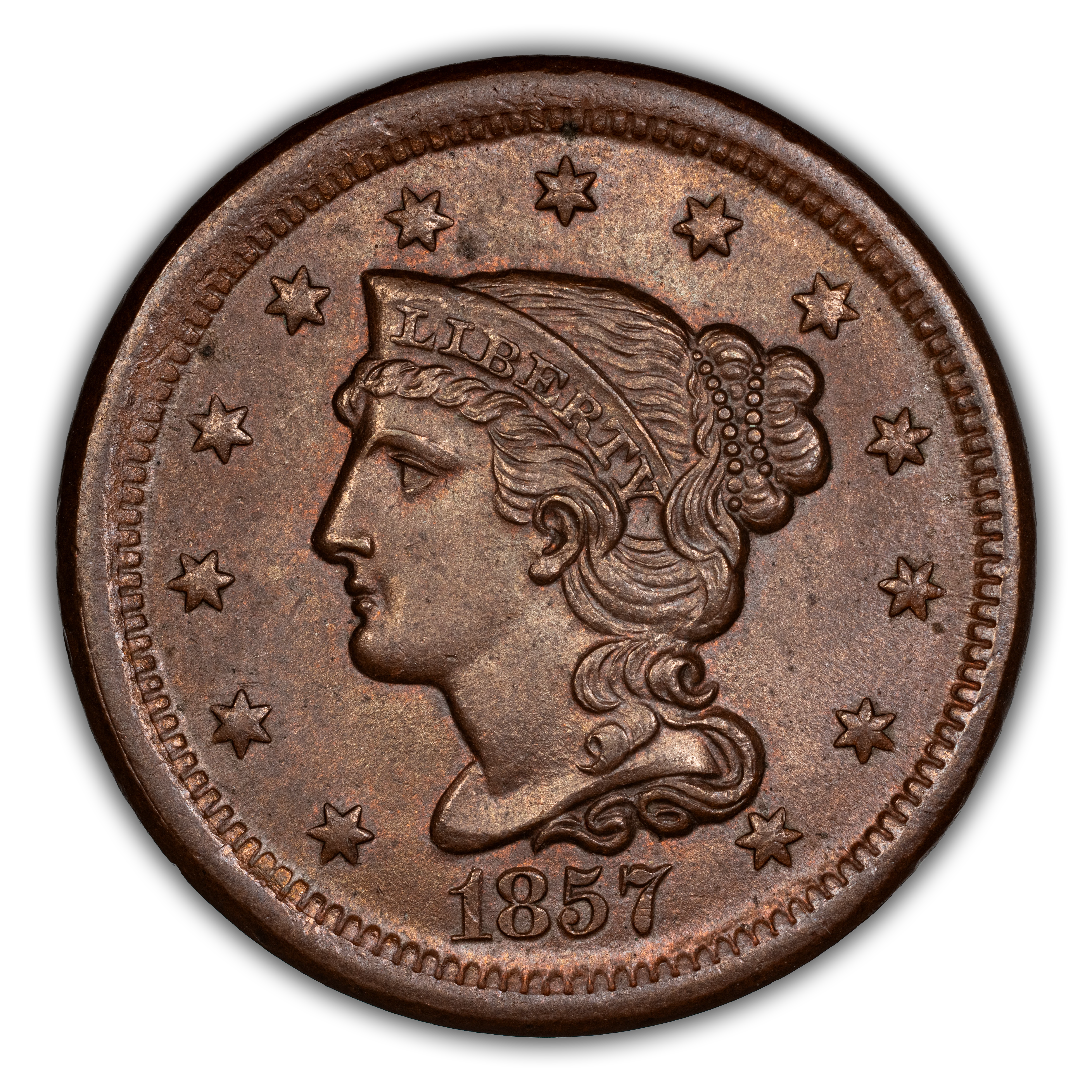 1857 1c Small Date MS BN thumbnail 3