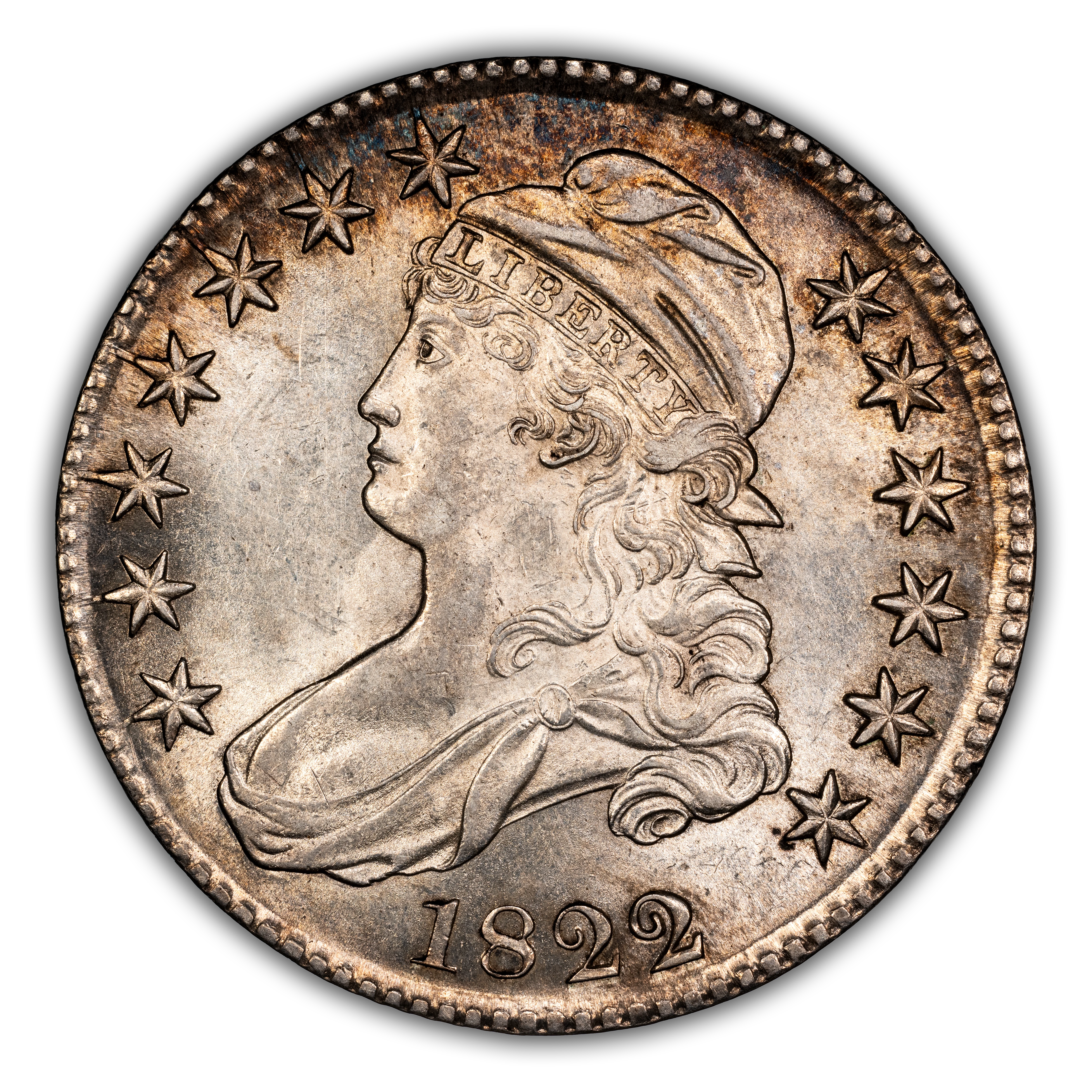 1822/1 50c Overdate, O-101 MS thumbnail 4