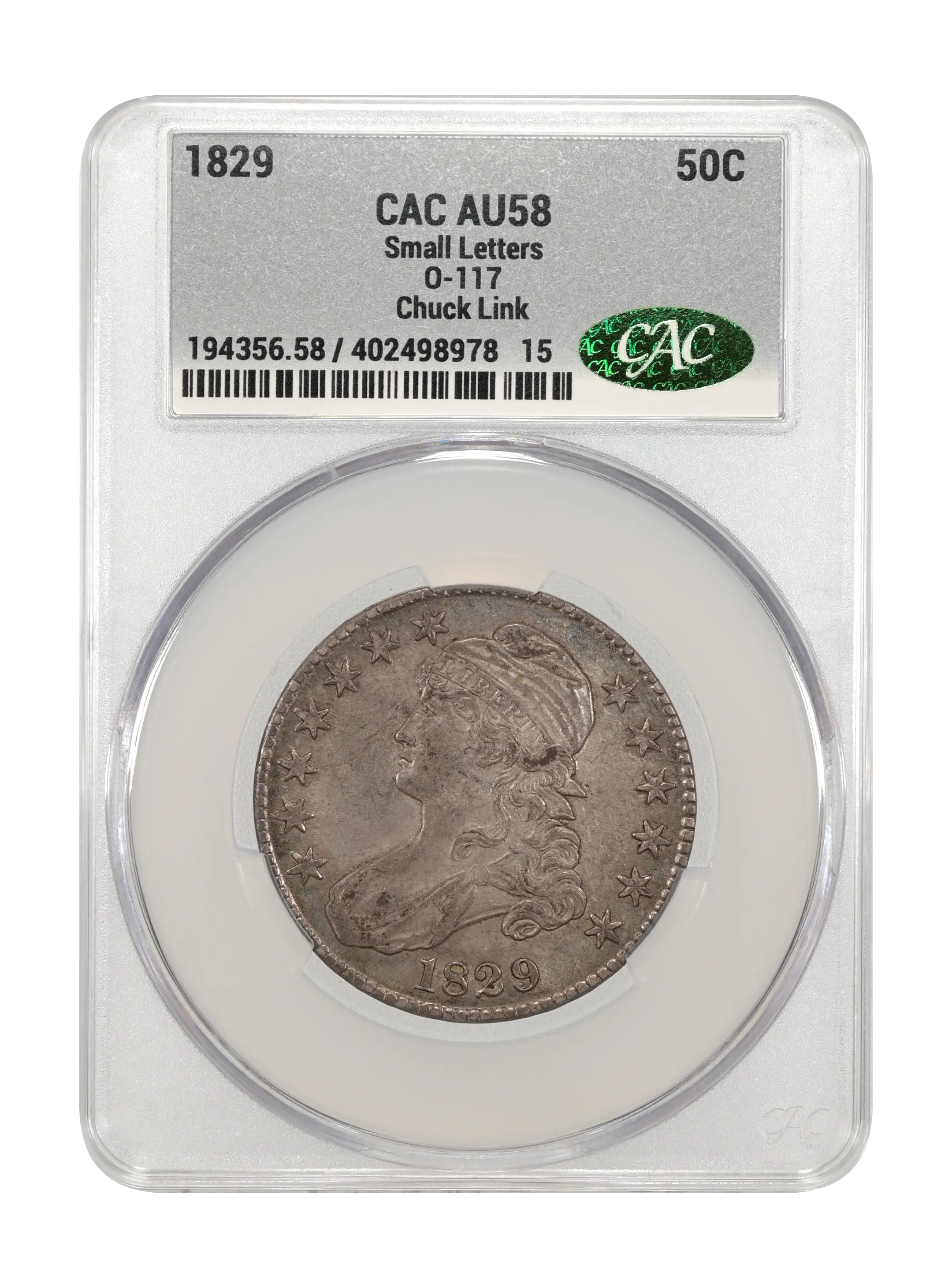 1829 50c Small Letters, O-117 MS thumbnail 9
