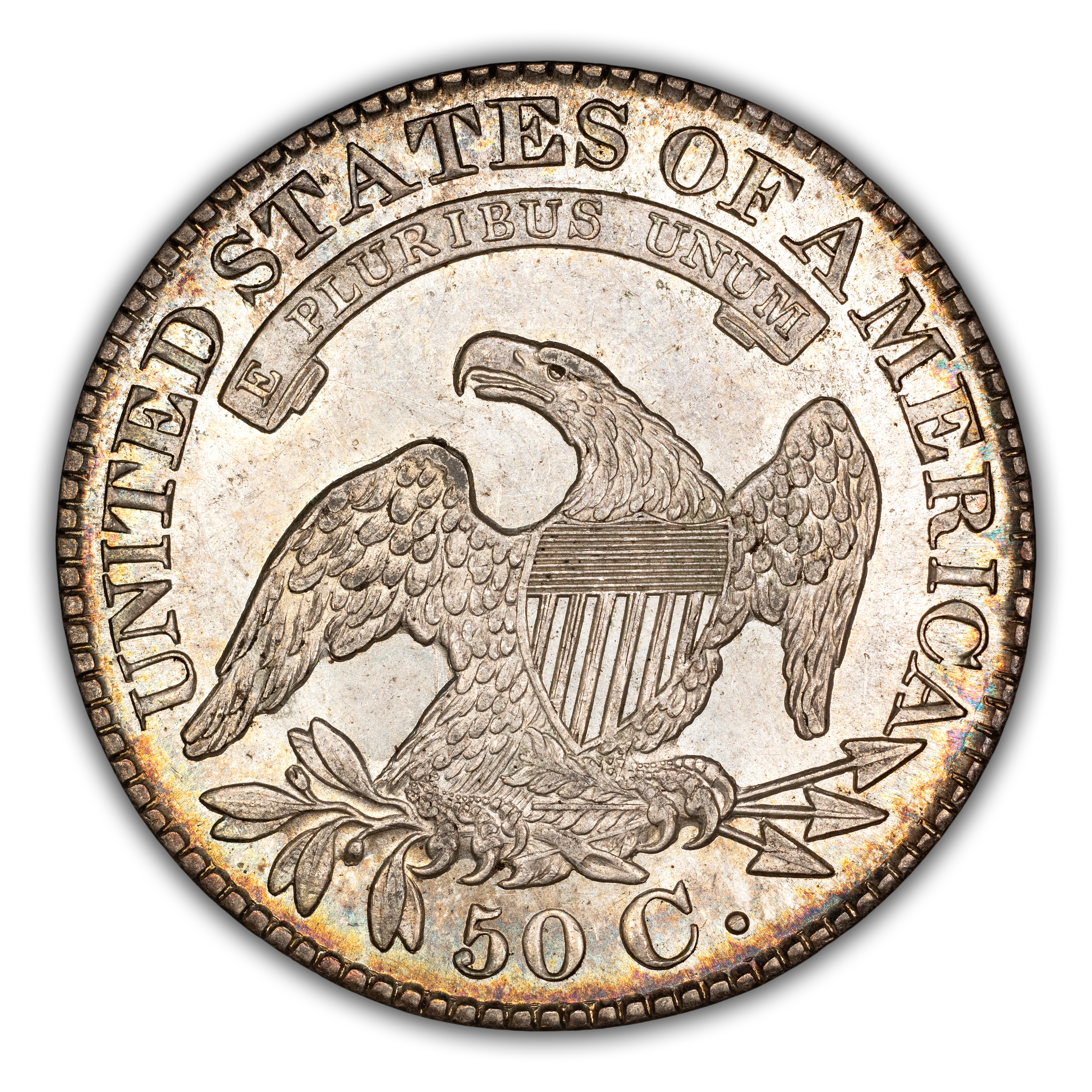1828 50c Square Base 2, Small 8s, Large Letters, O-120 MS thumbnail 11