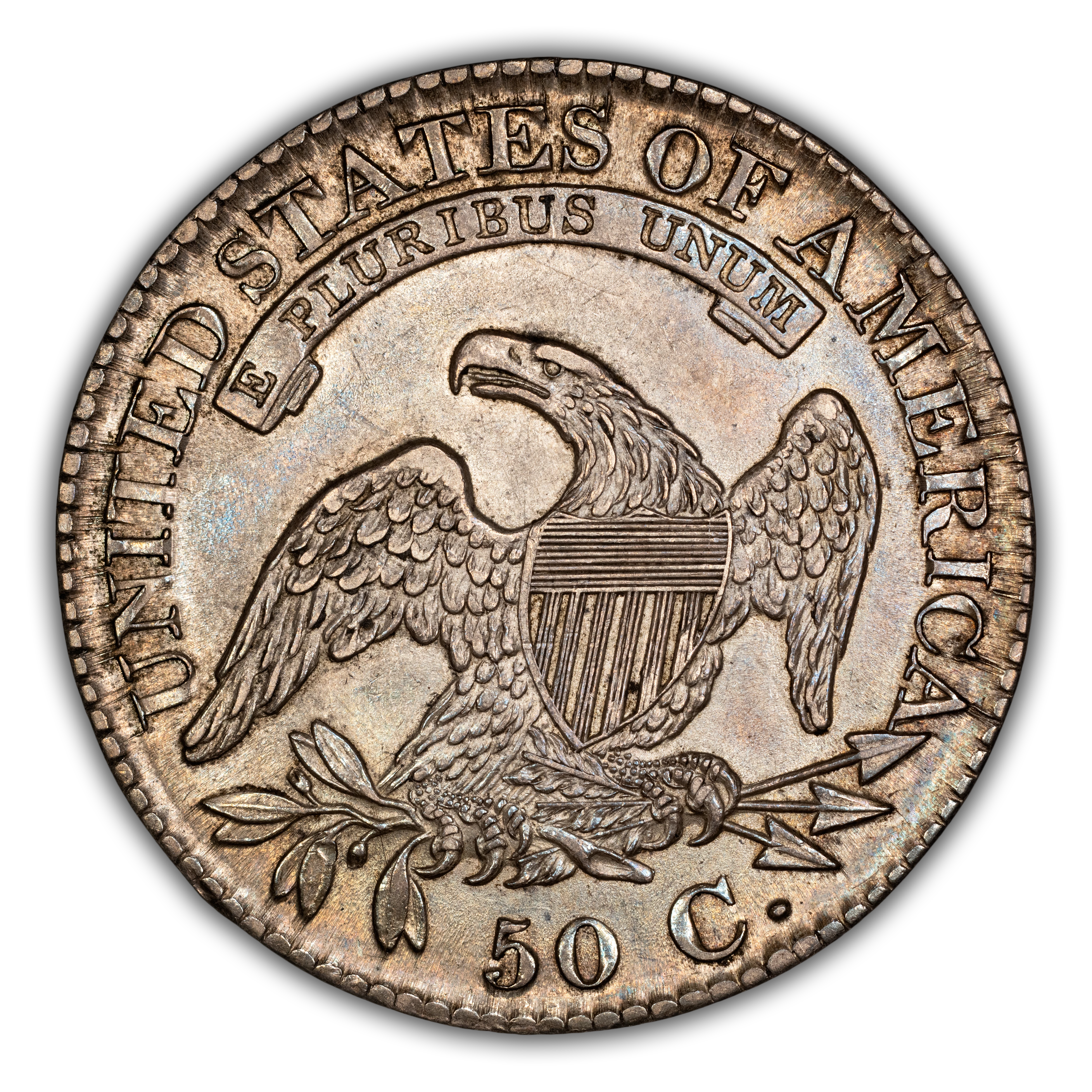 1827 50c Curl Base 2 MS64 CAC thumbnail 22