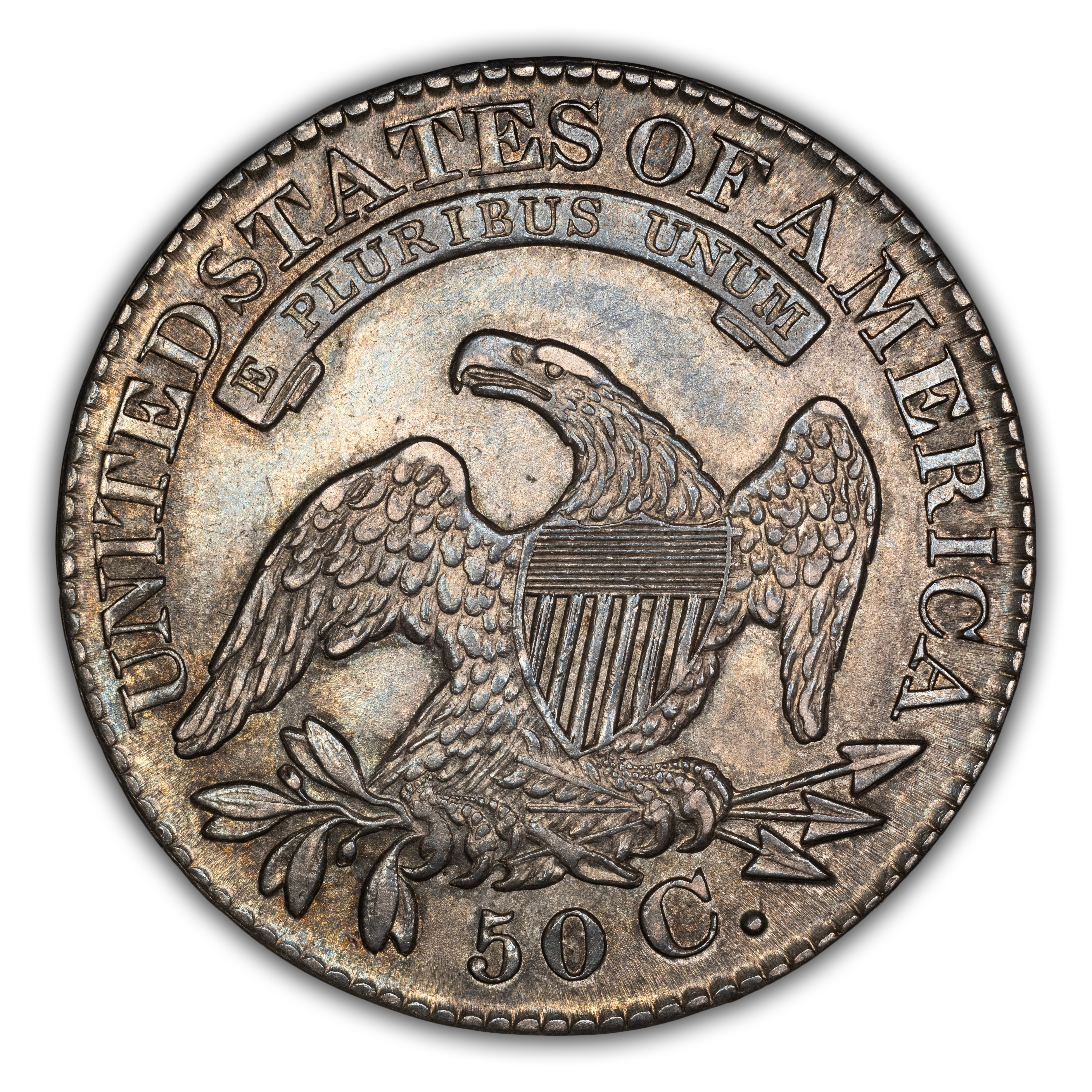 1828 50c Square Base 2, Small 8s, Large Letters, O-118 MS thumbnail 5