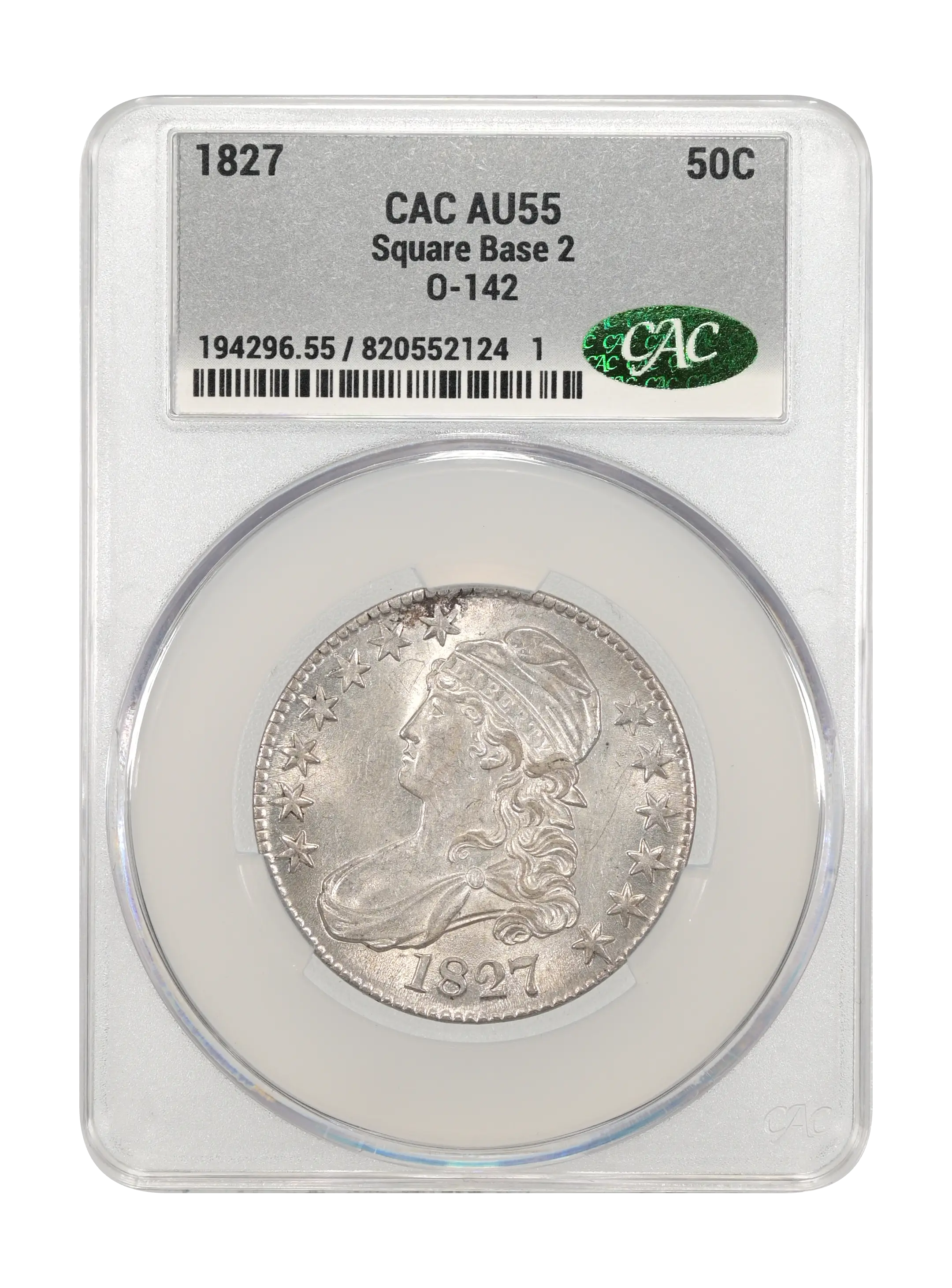 1827 50c Square Base 2, O-142 MS thumbnail 5