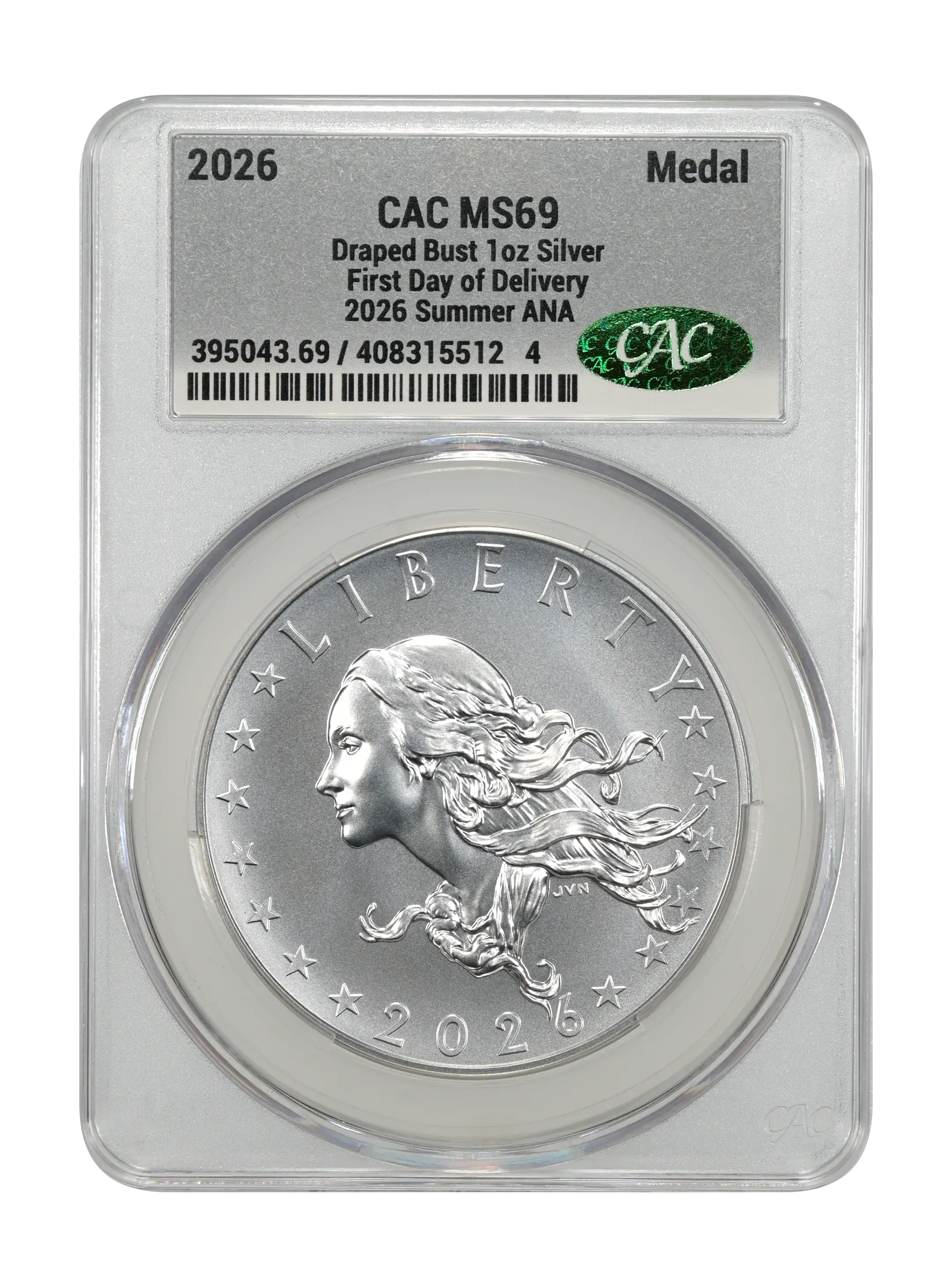 2026 Medal 1oz Silver, Bust Dollar MS thumbnail 16