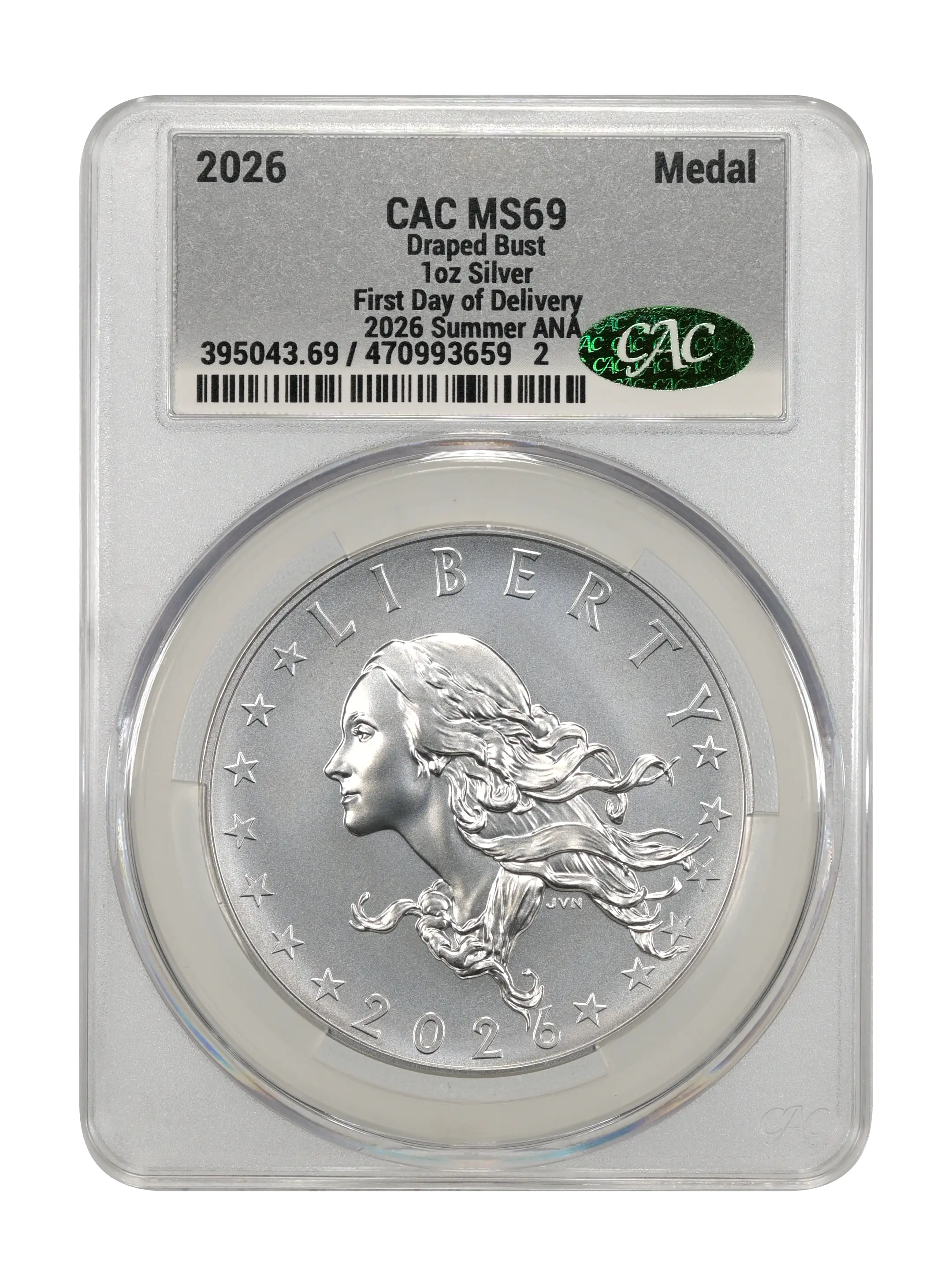 2026 Medal 1oz Silver, Bust Dollar MS thumbnail 17