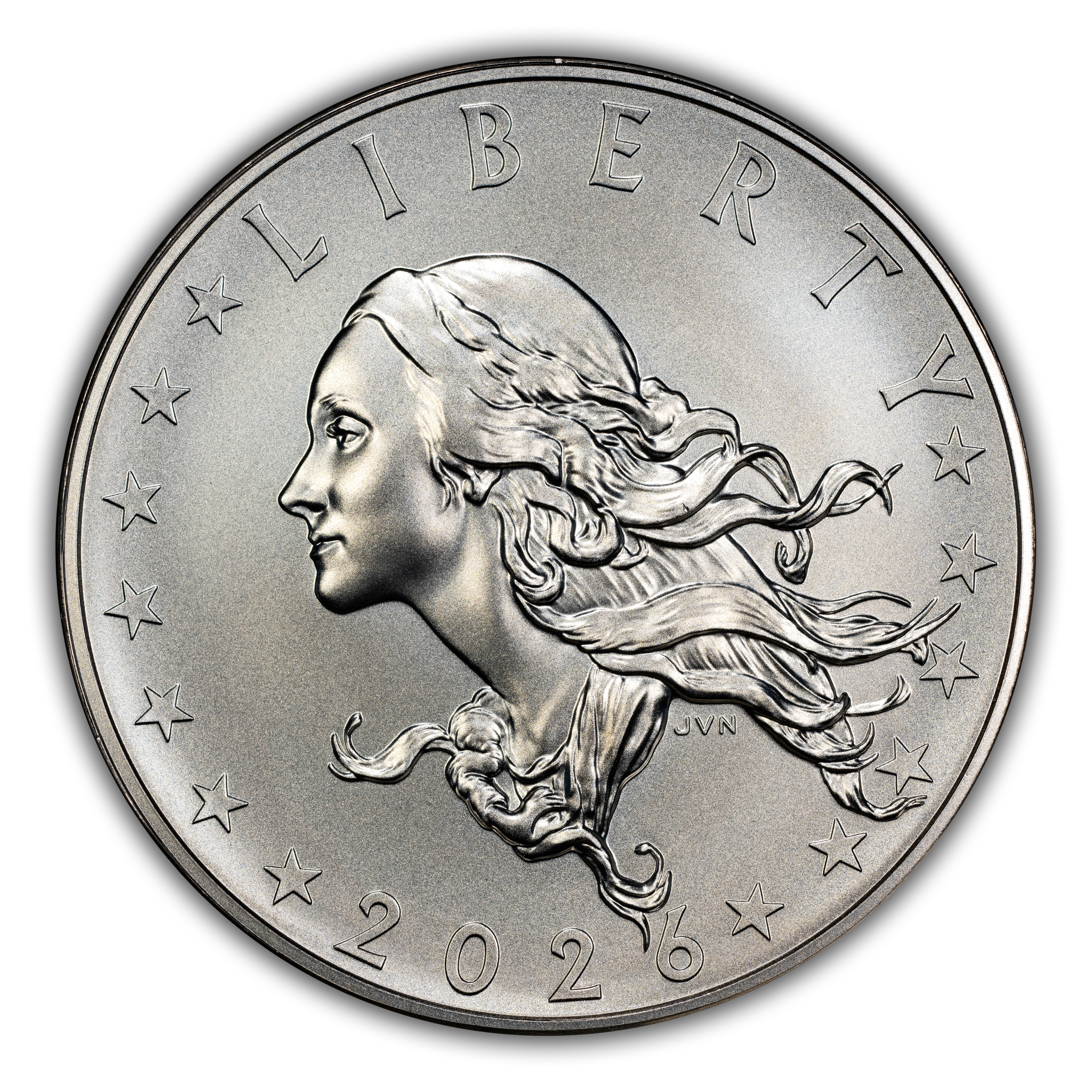 2026 Medal 1oz Silver, Bust Dollar MS thumbnail 3