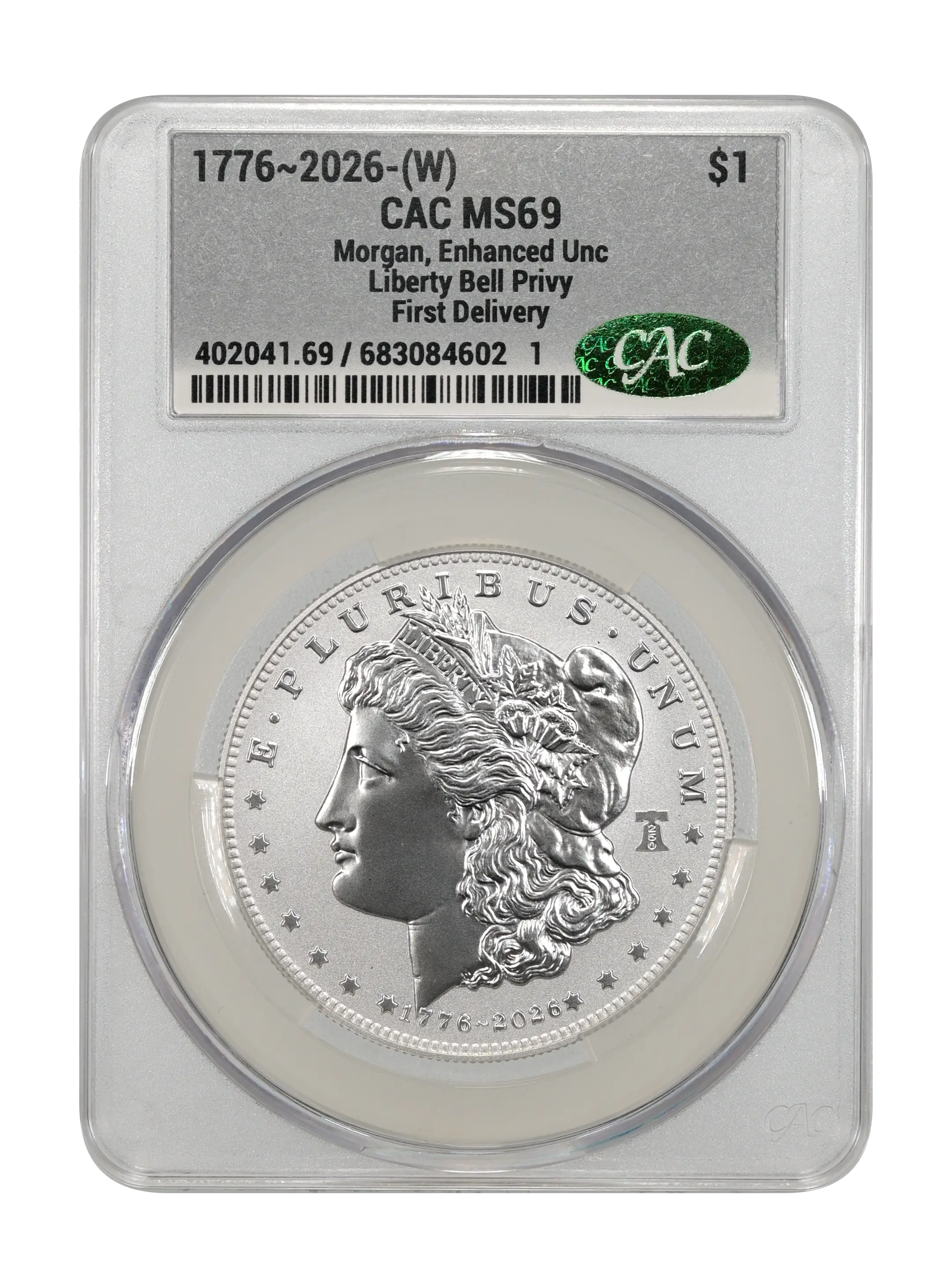 1776~2026-(W) S$1 Morgan, Liberty Bell Privy, Enhanced Uncirculated MS thumbnail 14