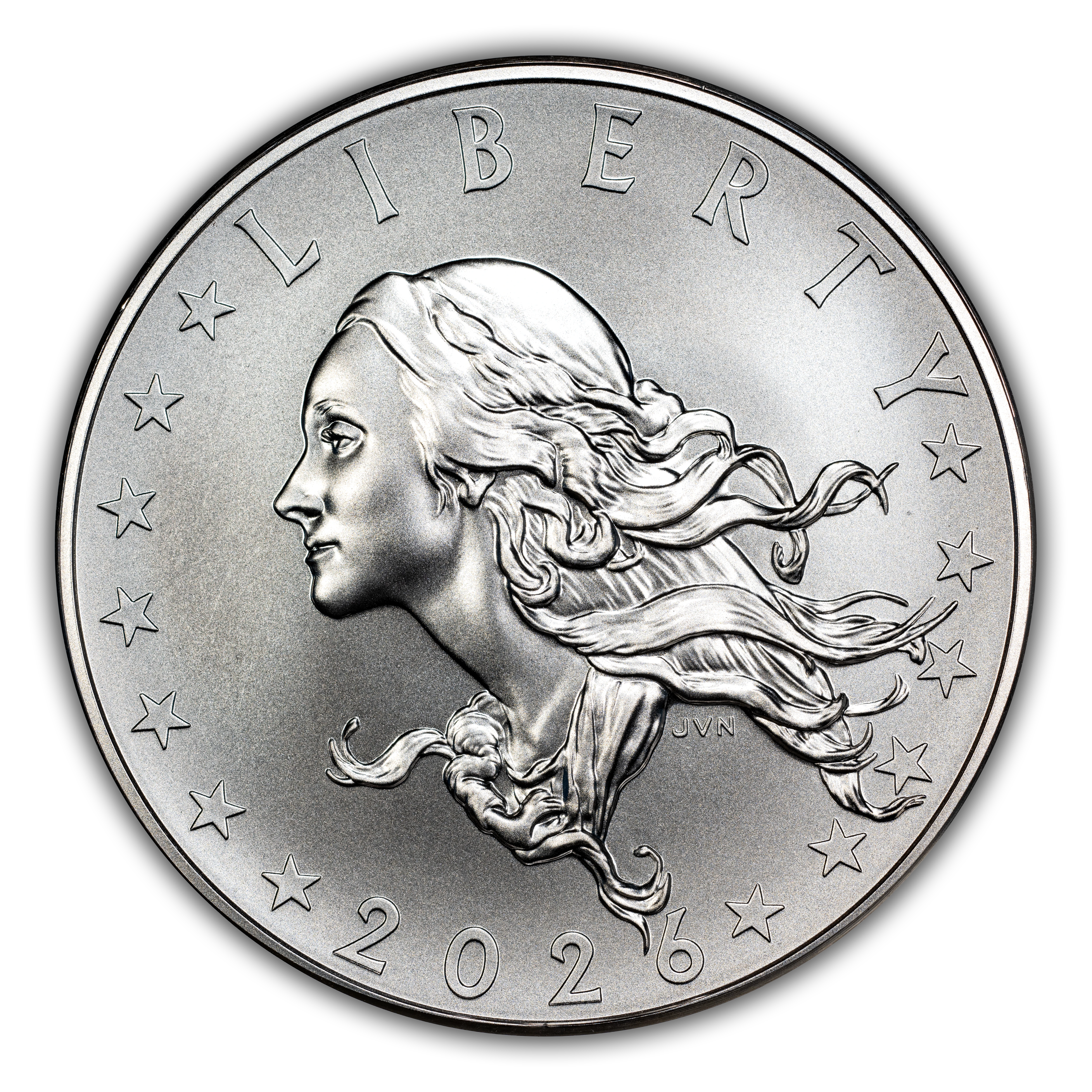 2026 Medal 1oz Silver, Bust Dollar MS thumbnail 4