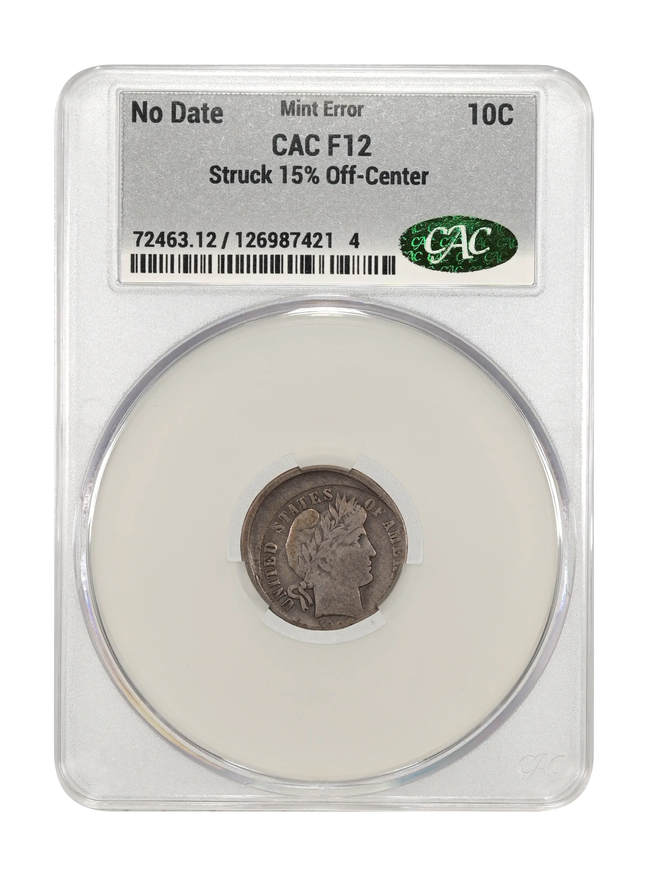 Barber Dime 10c 1892-1916 MS [Type] thumbnail 7