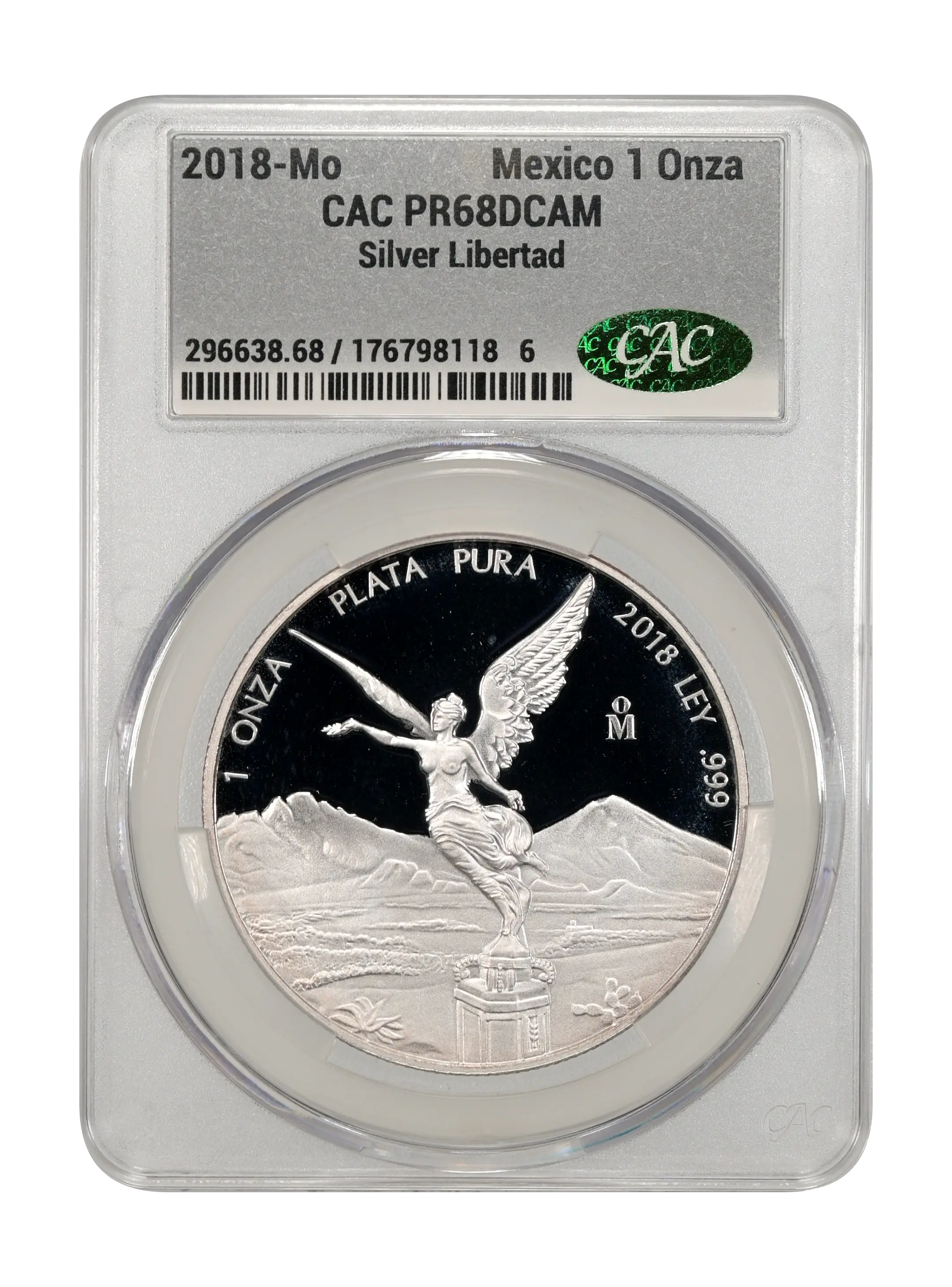 2018-Mo 1 Onza Libertad, Silver PR DCAM (KM-639) thumbnail 2