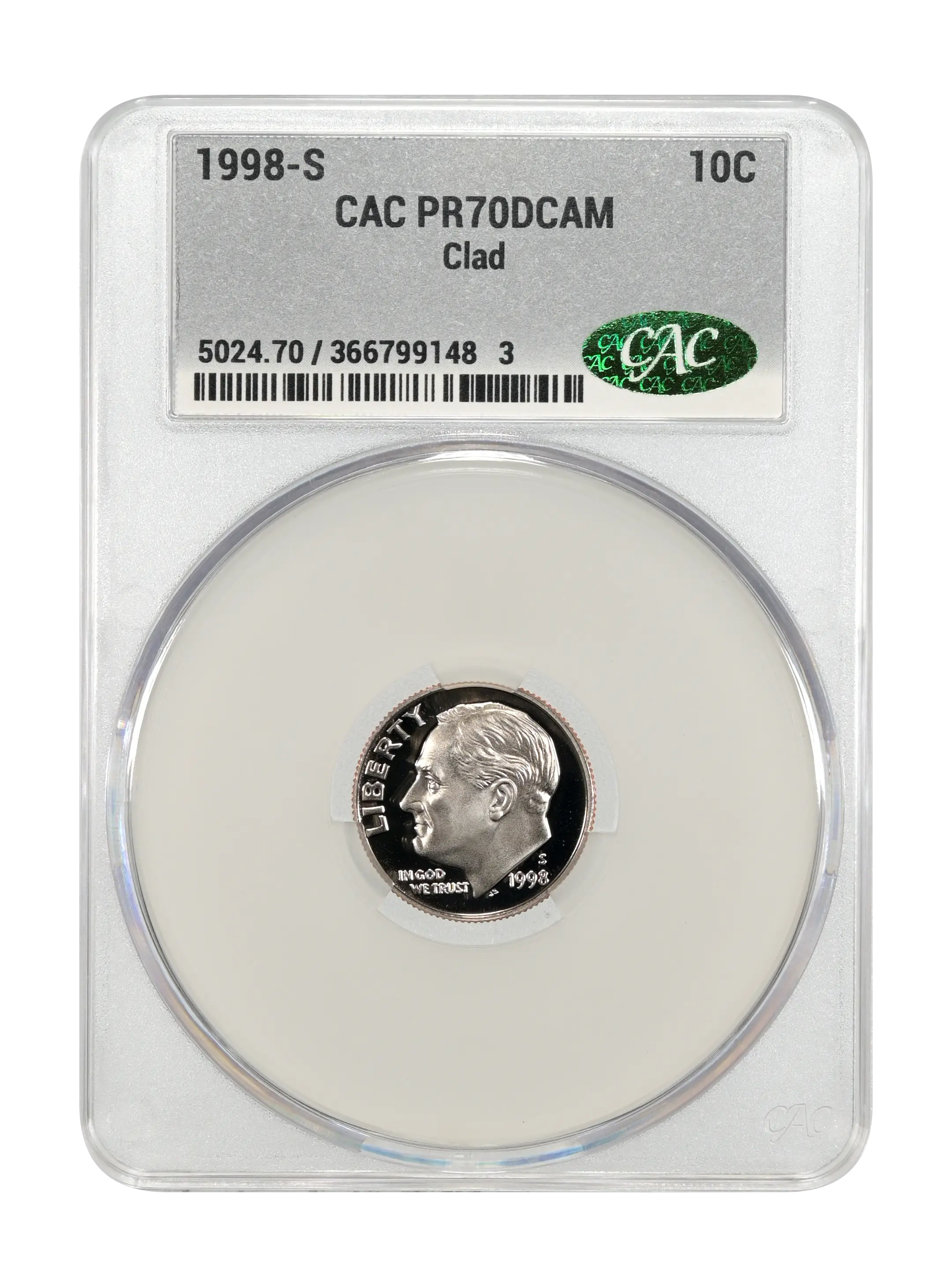 1998-S 10c Clad PR DCAM thumbnail 9