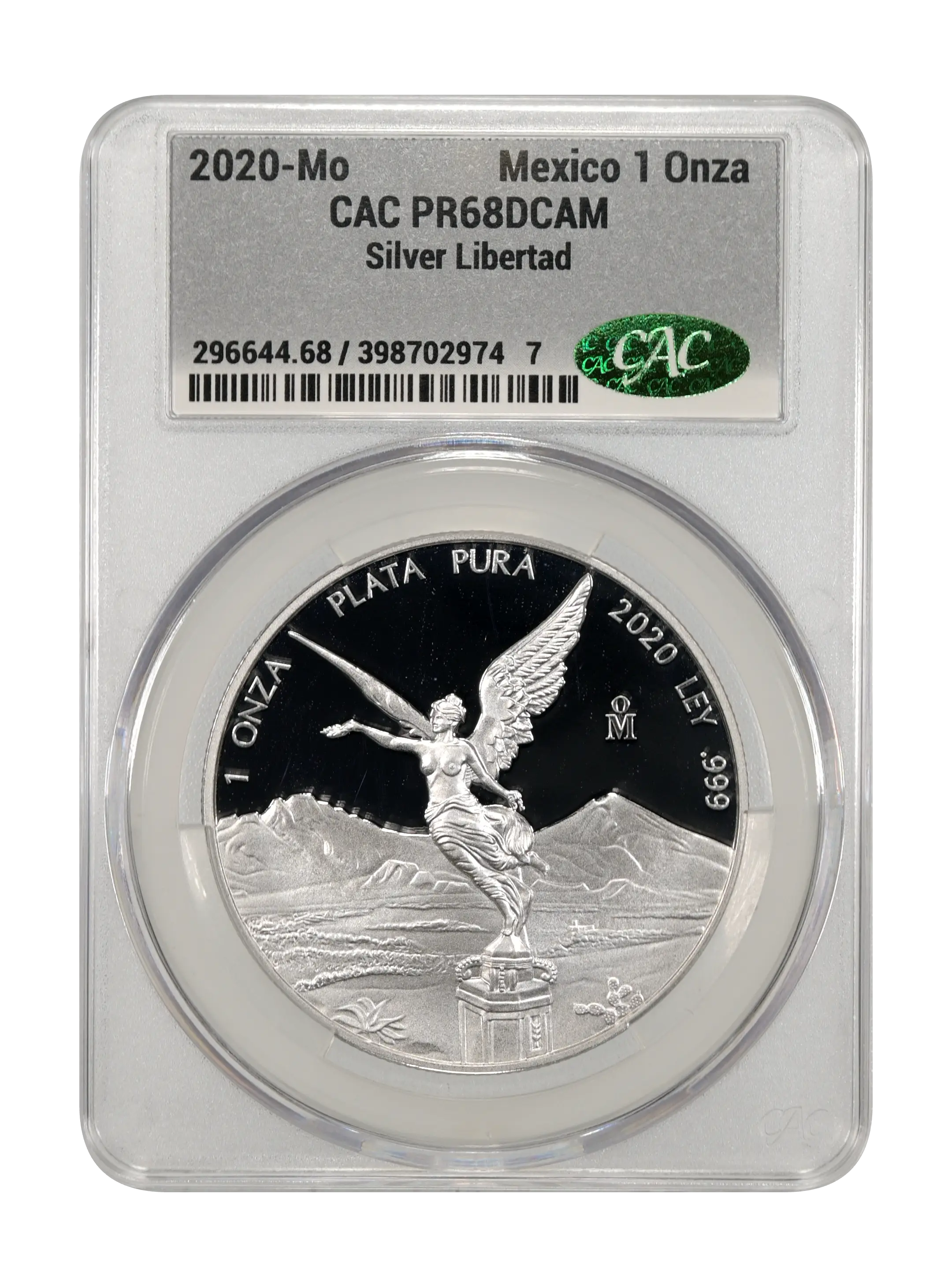 2020-Mo 1 Onza Libertad, Silver PR DCAM (KM-639) thumbnail 6