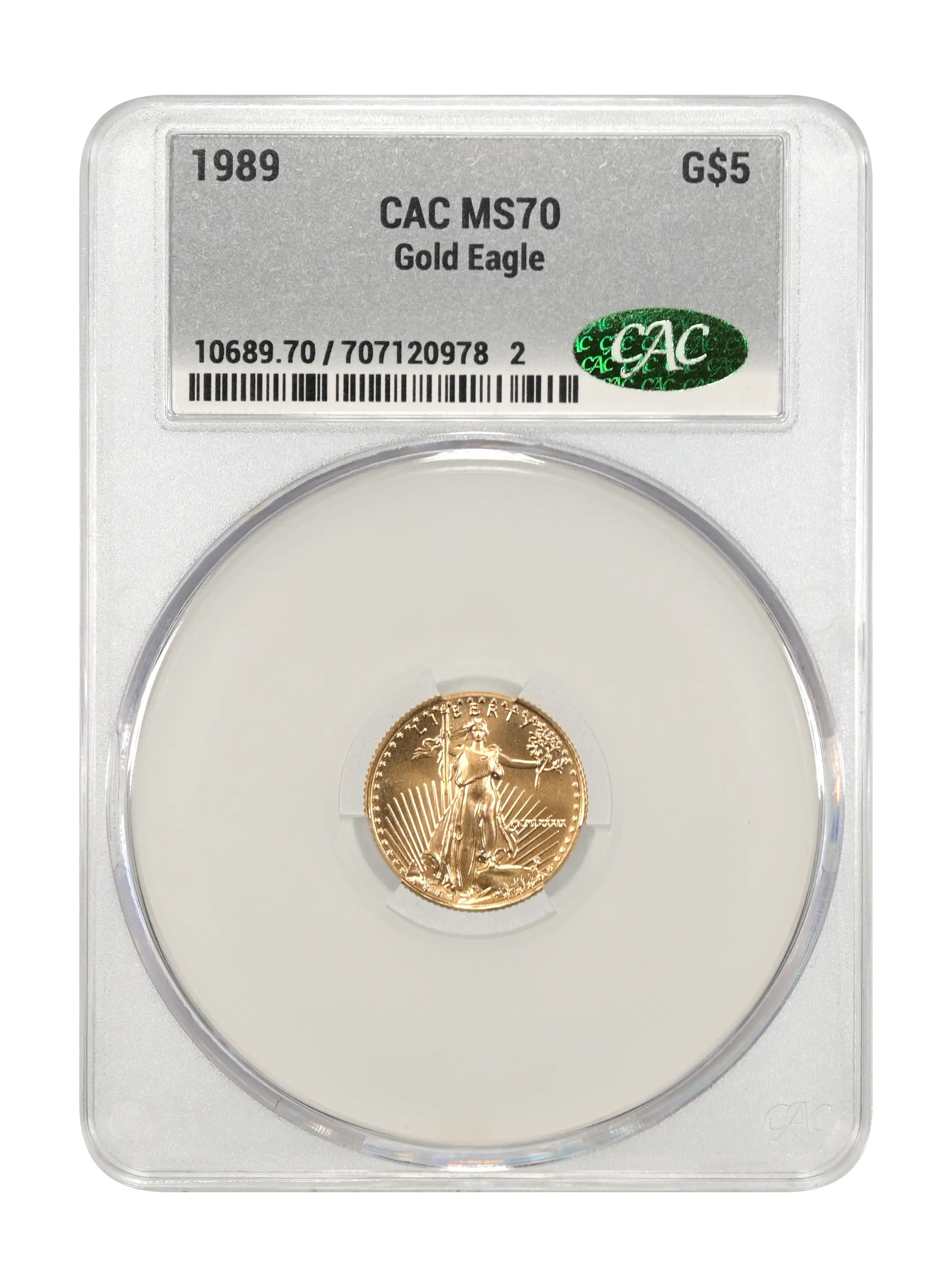 1989 $5  Gold Eagle MS thumbnail 5
