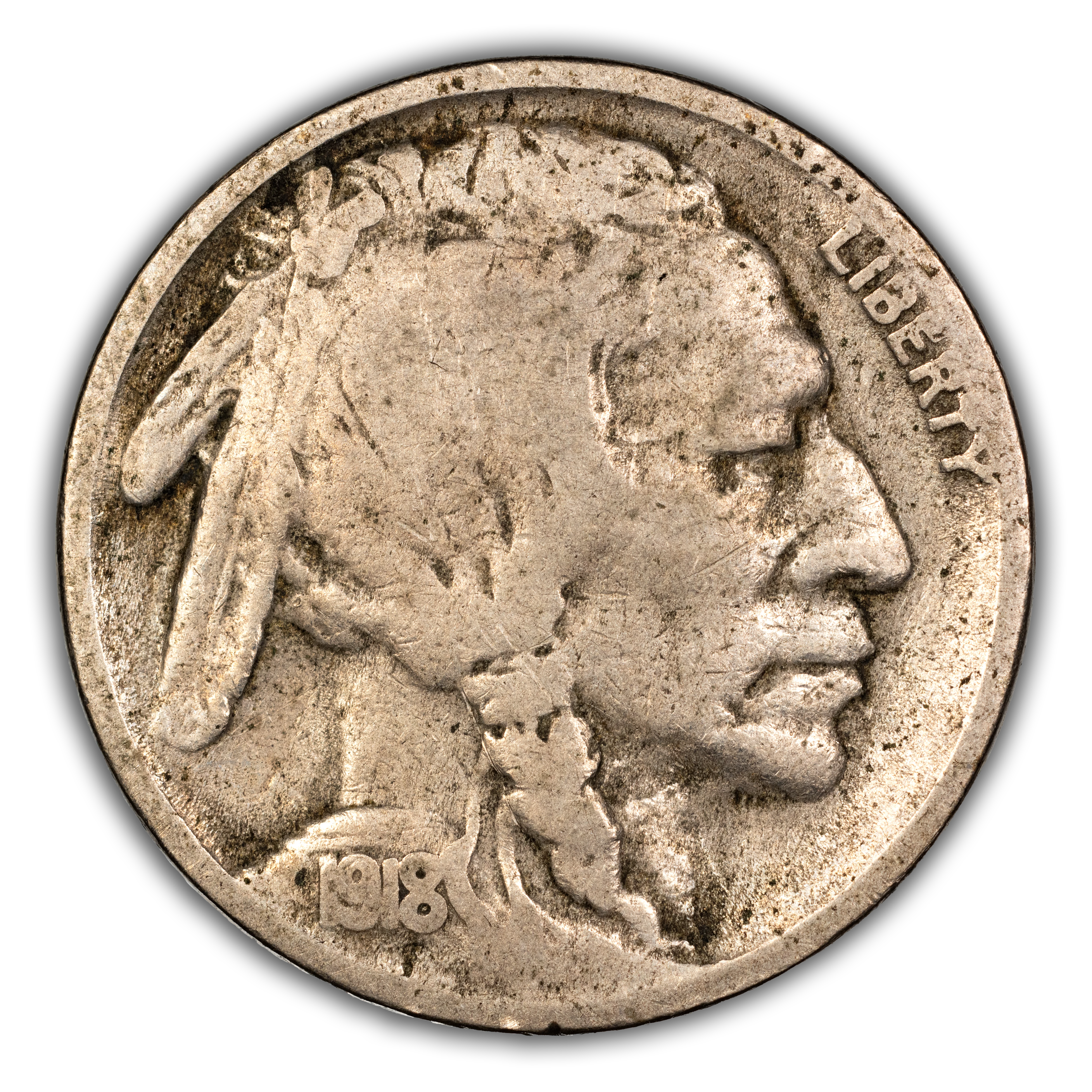 1918-S 5c 2 Feathers, FS-401 MS
