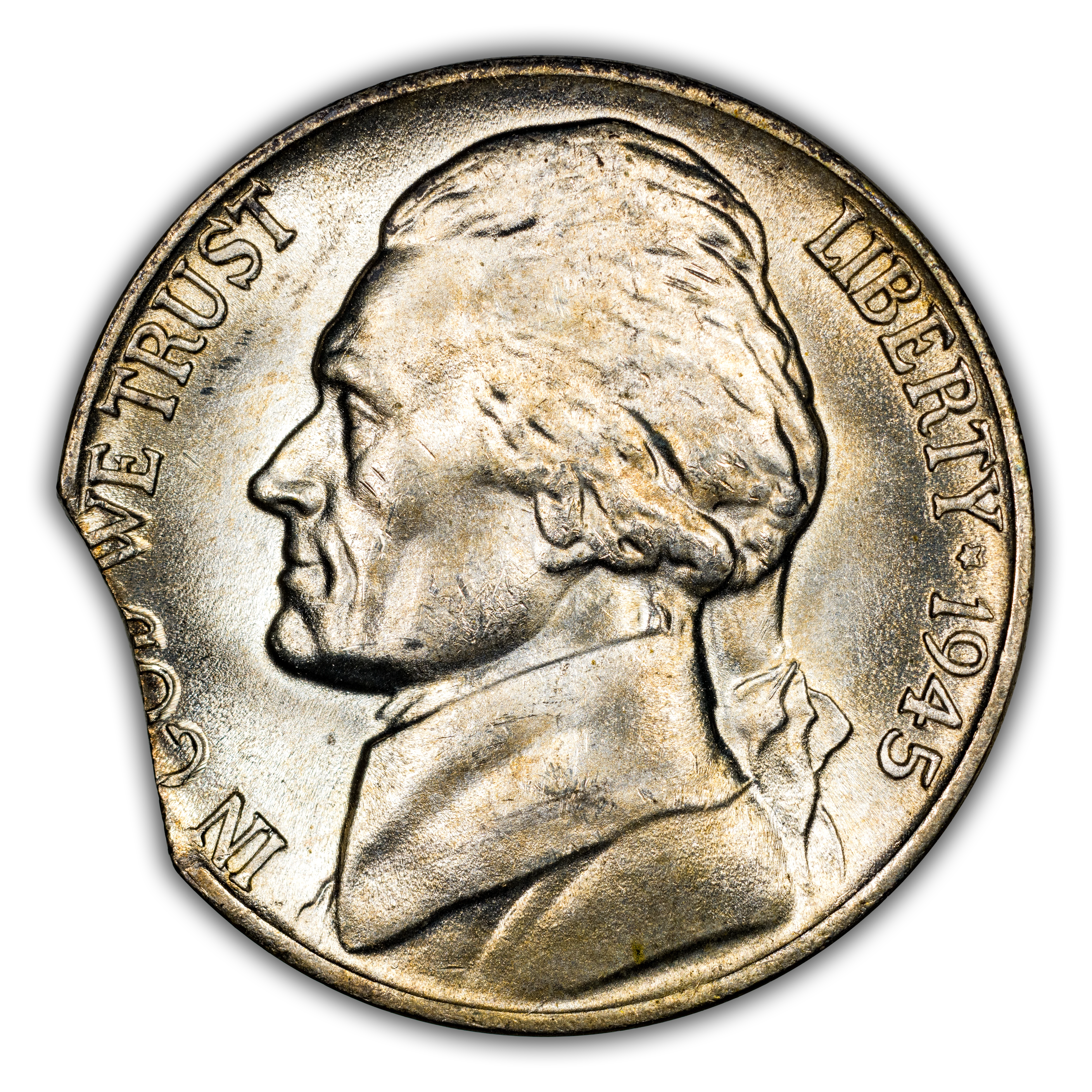 1945-P 5C Silver, Doubled Die Reverse, FS-801 MS thumbnail 2