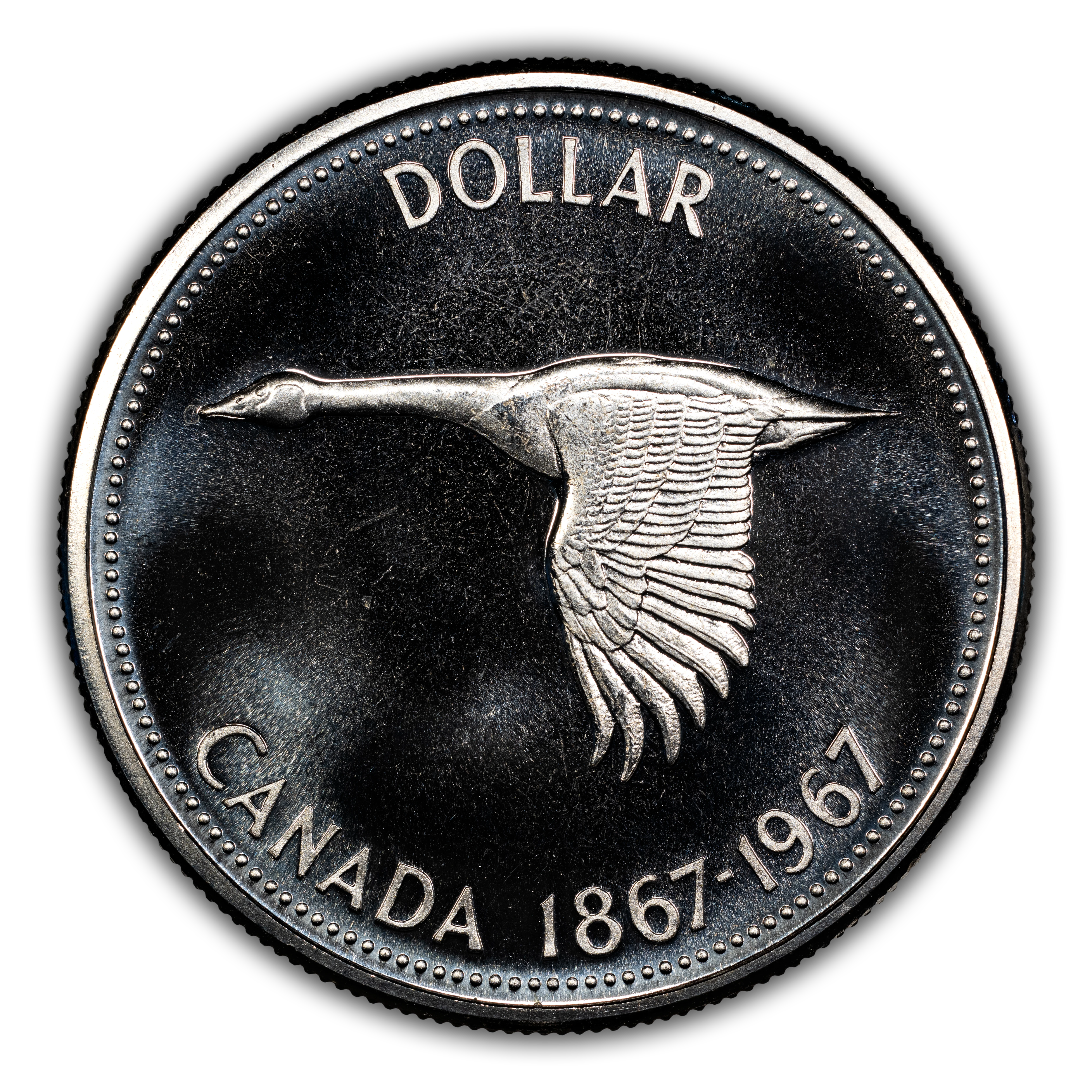 1867-1967 S$1 Goose PL CAM