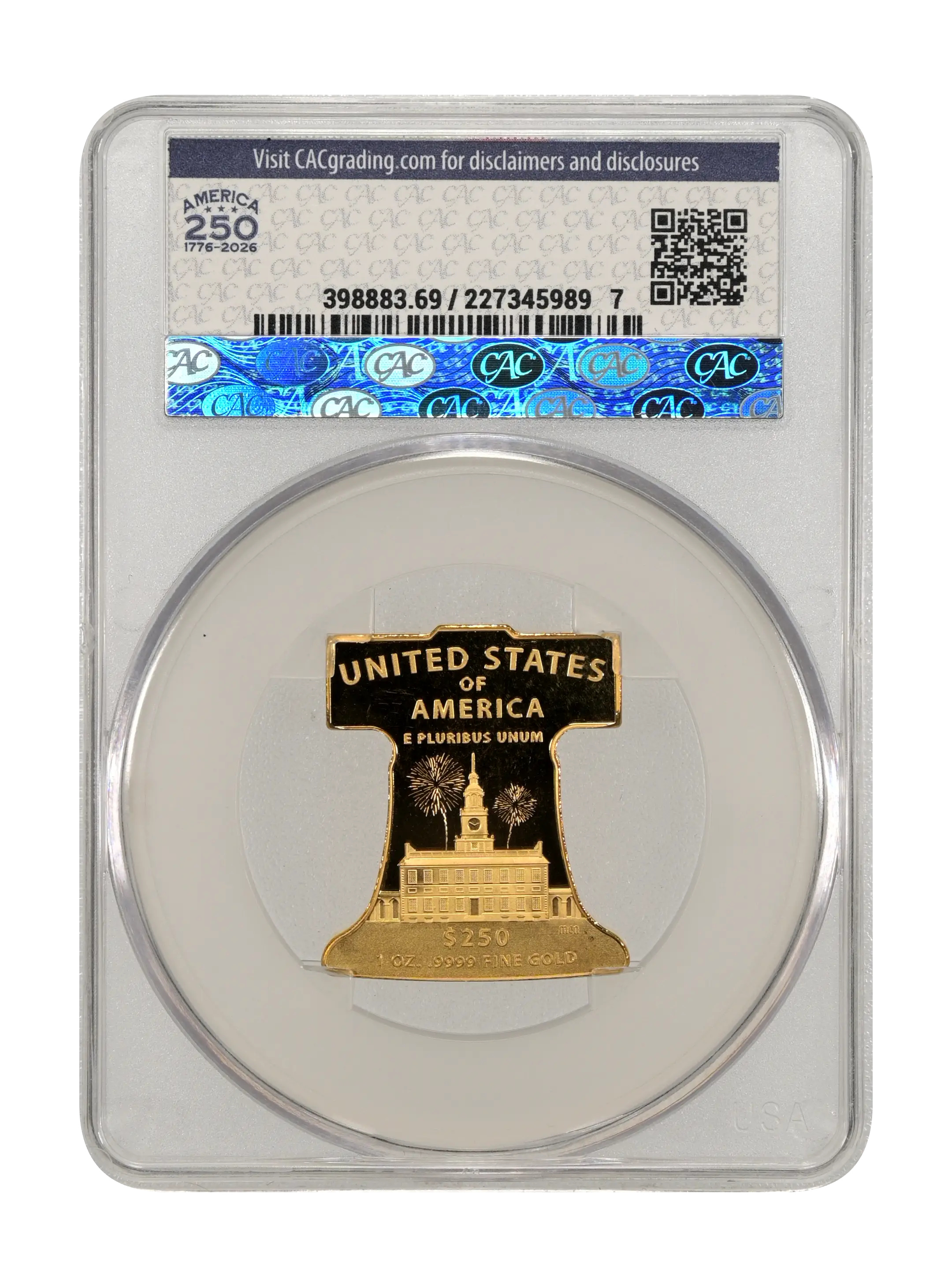 2026-P G$250 1oz Gold, Freedom Ringing, Liberty Bell PR DCAM thumbnail 7