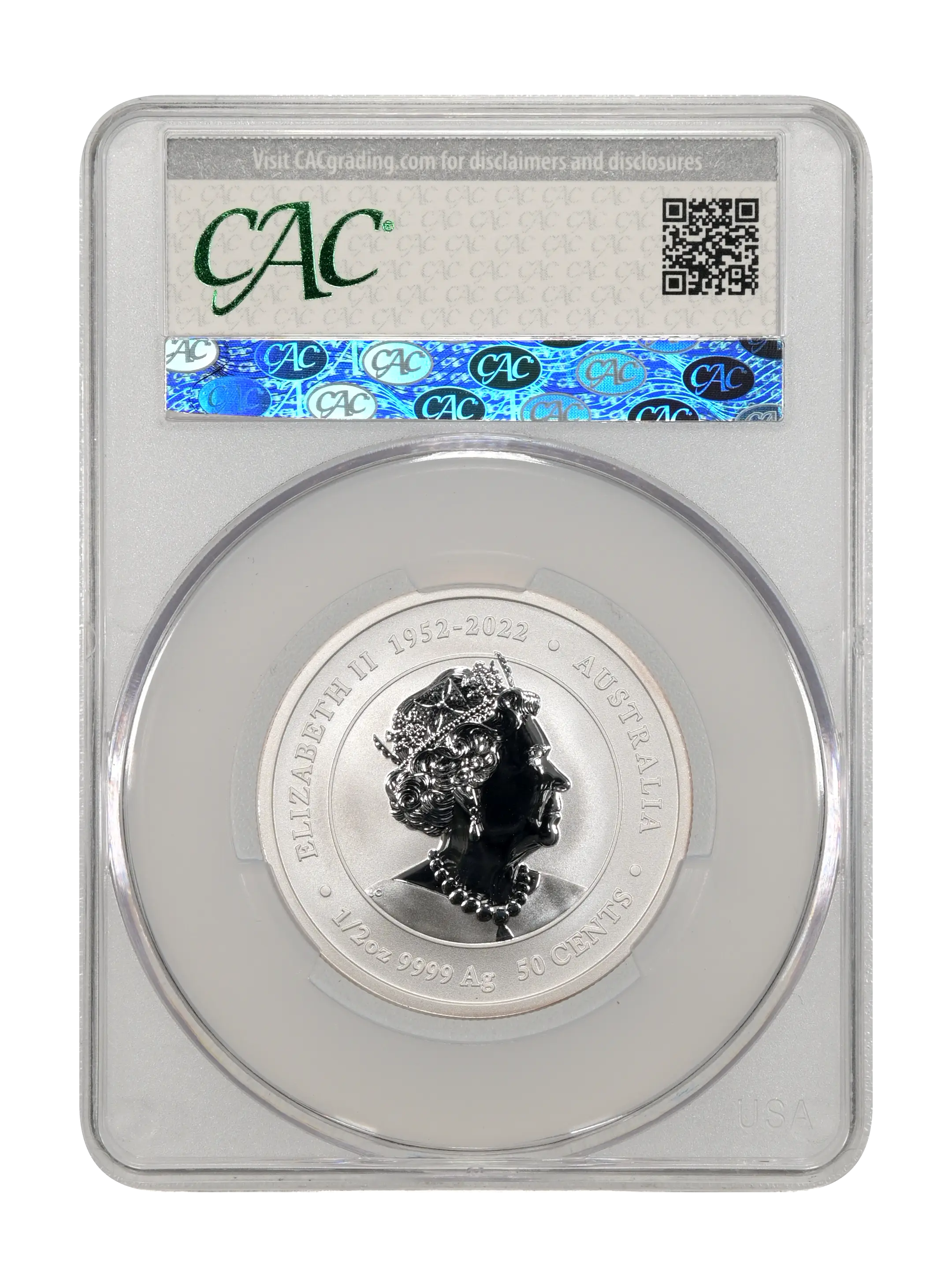 2024-P125 S50c 1/2oz Silver, Dragon, Blue-Green Colorized MS thumbnail 4