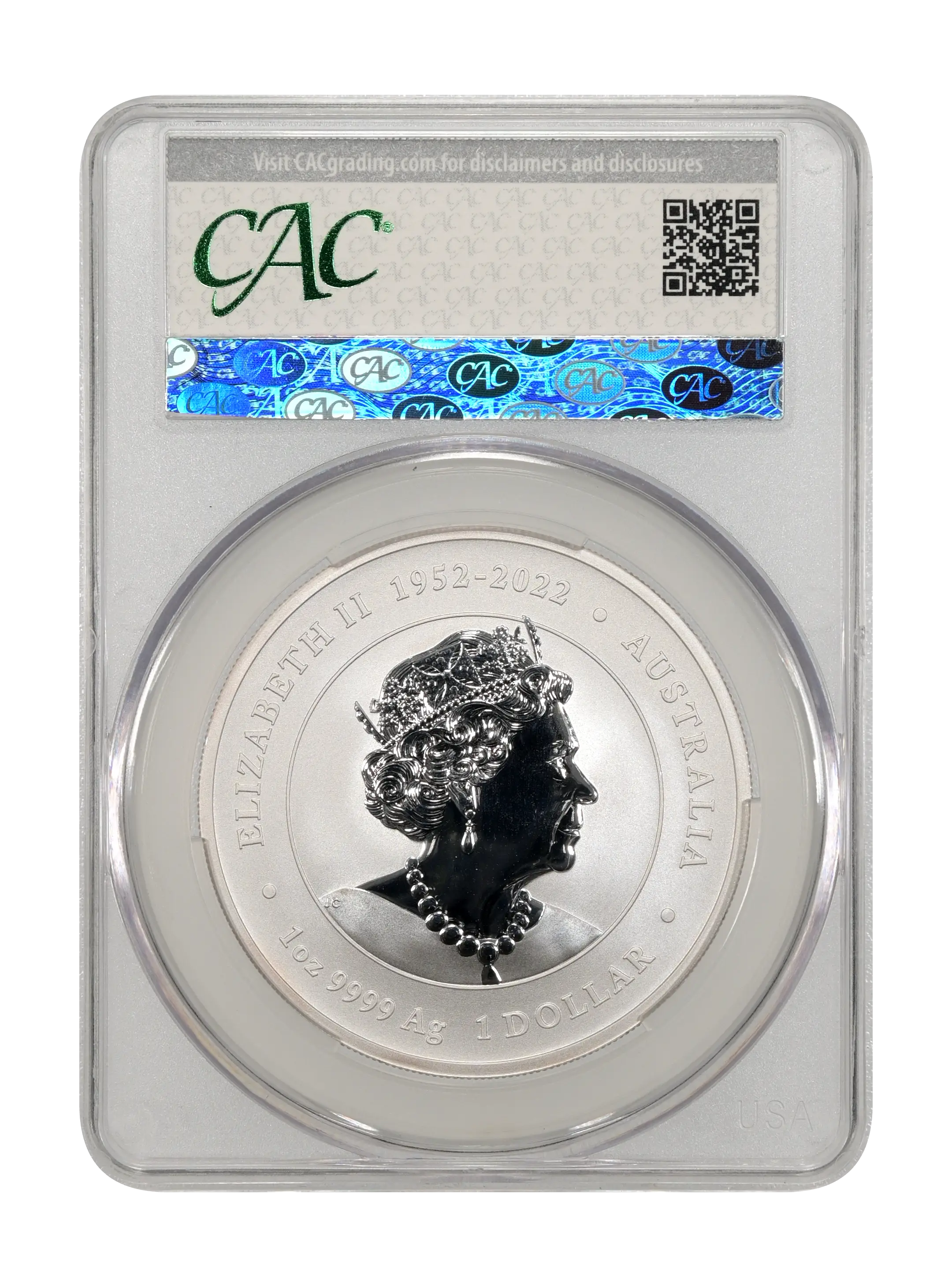 2024-P125 S$1 1oz Silver, Year of the Dragon, Blue-Orange Colorized MS thumbnail 4