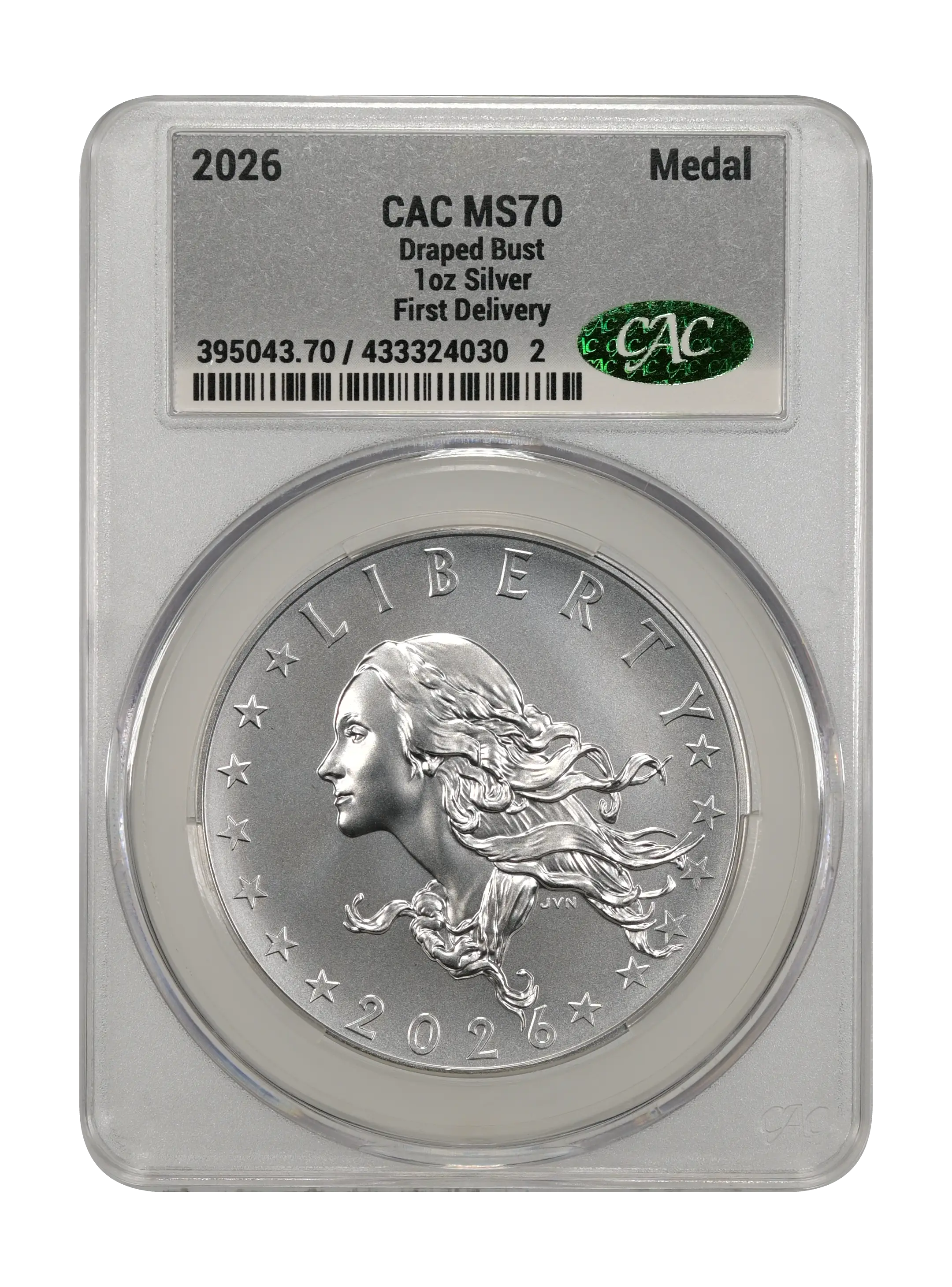 2026 Medal 1oz Silver, Bust Dollar MS thumbnail 13