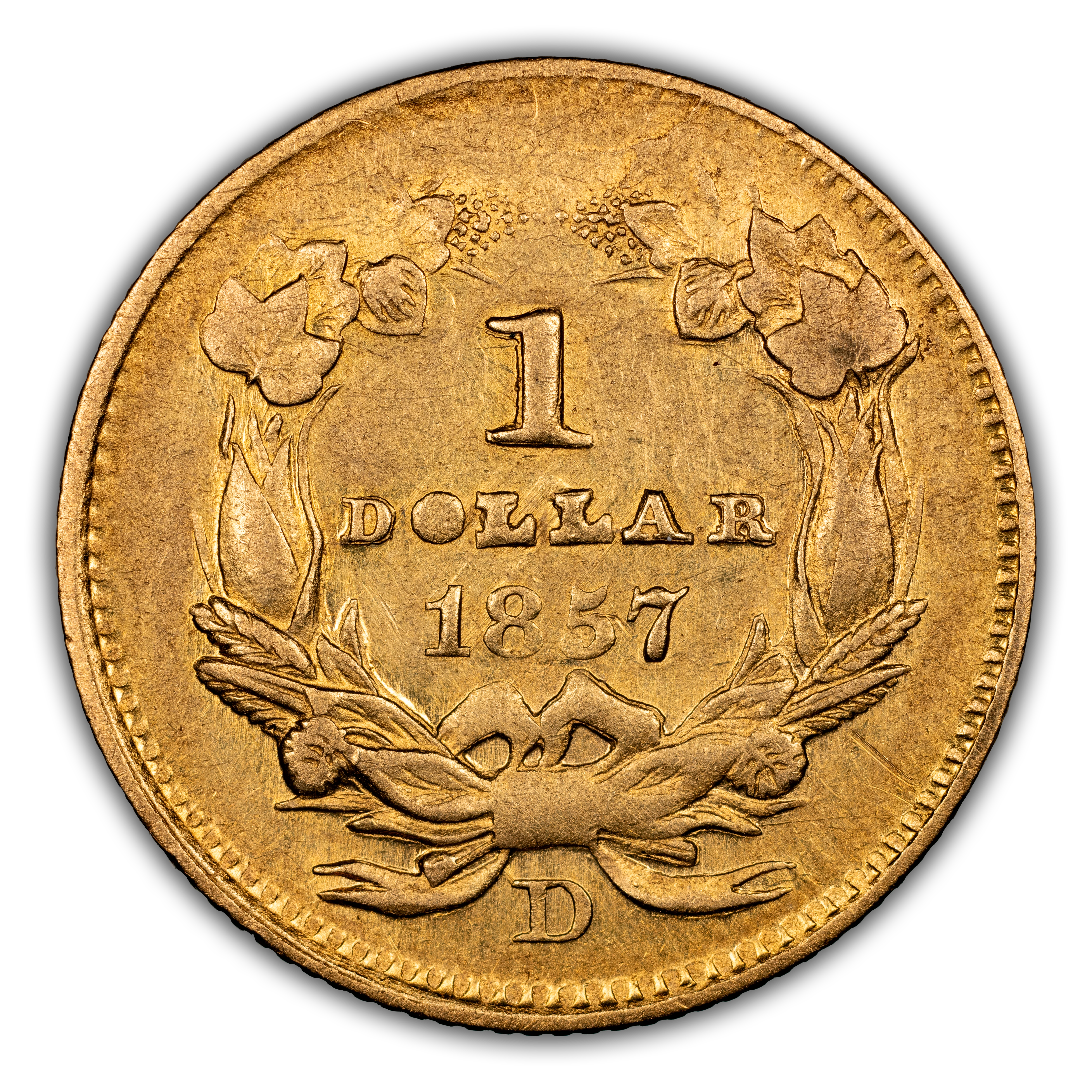 1857-D G$1 MS thumbnail 13