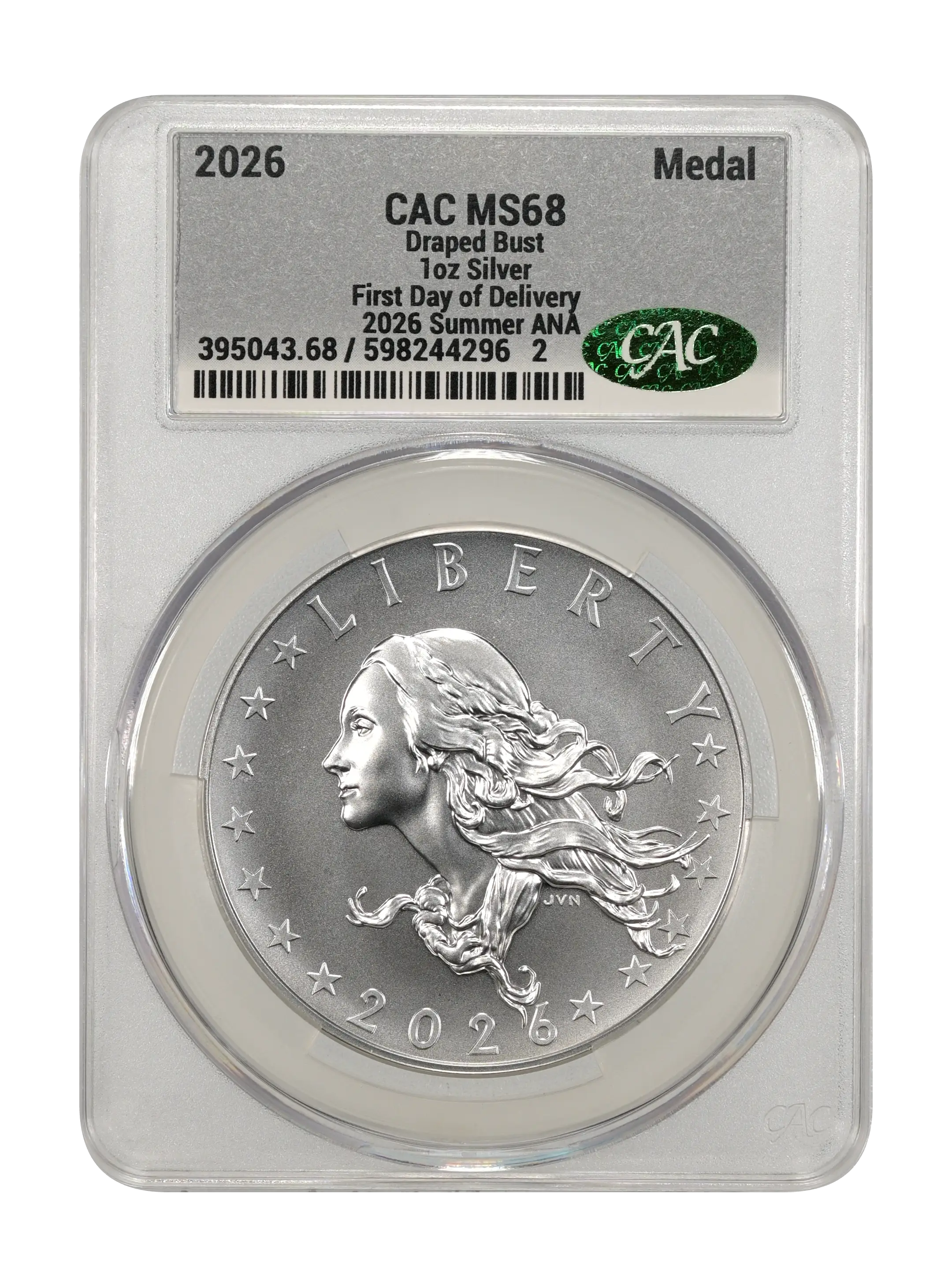 2026 Medal 1oz Silver, Bust Dollar MS thumbnail 14
