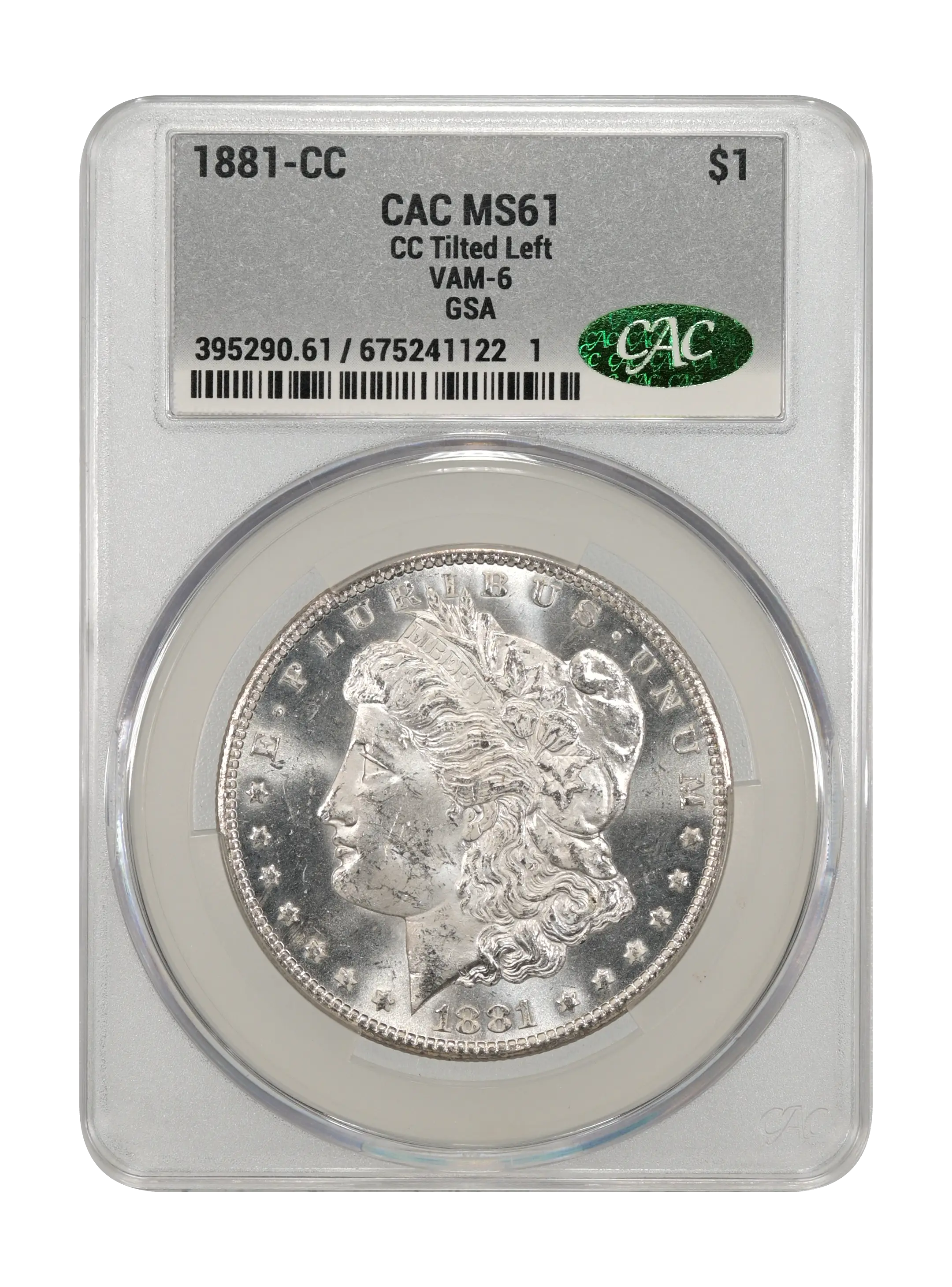 1881-CC $1  CC Tilted Left, VAM-6 MS thumbnail 3