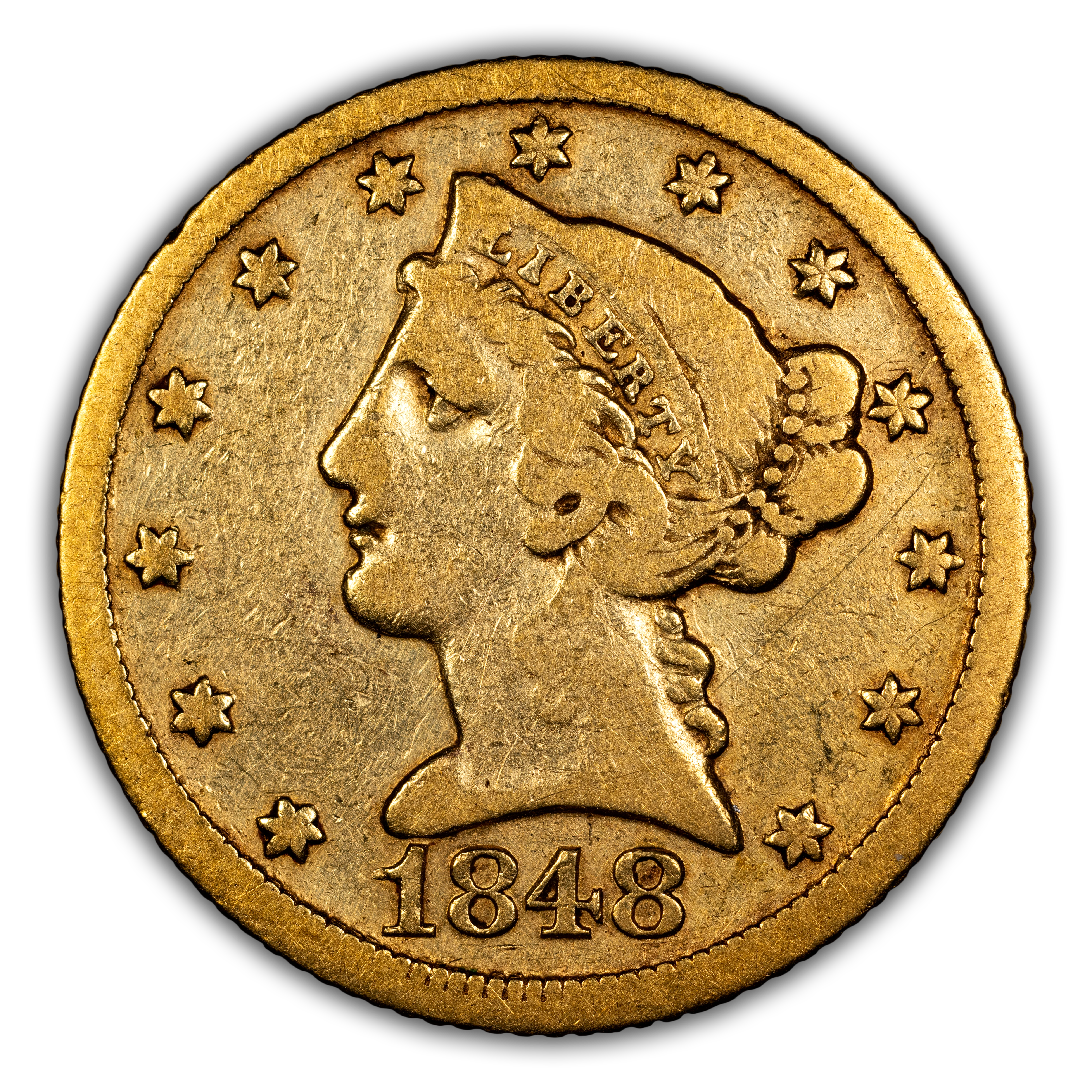 1848-D $5  MS thumbnail 3
