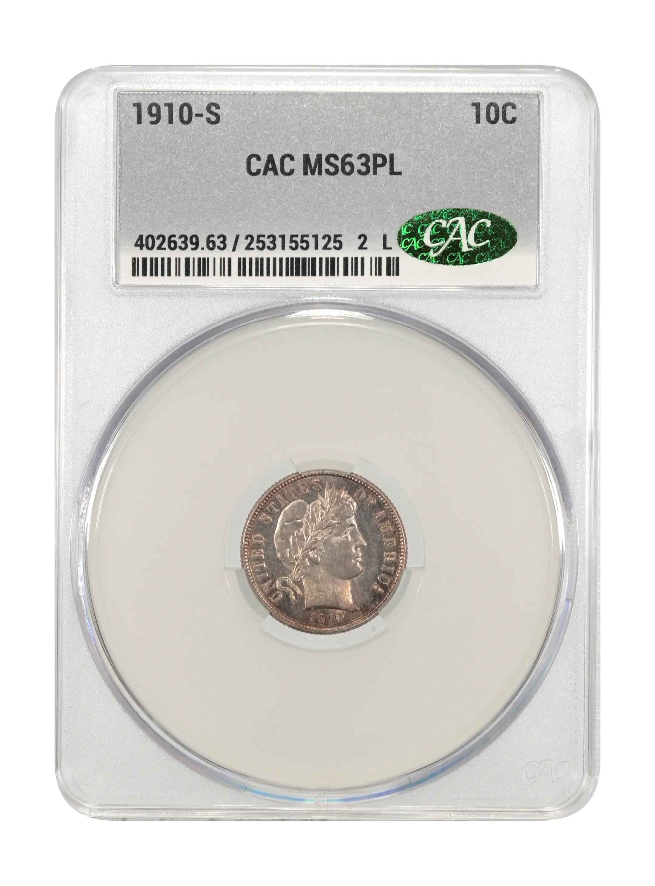 1910-S 10c MS PL thumbnail 3
