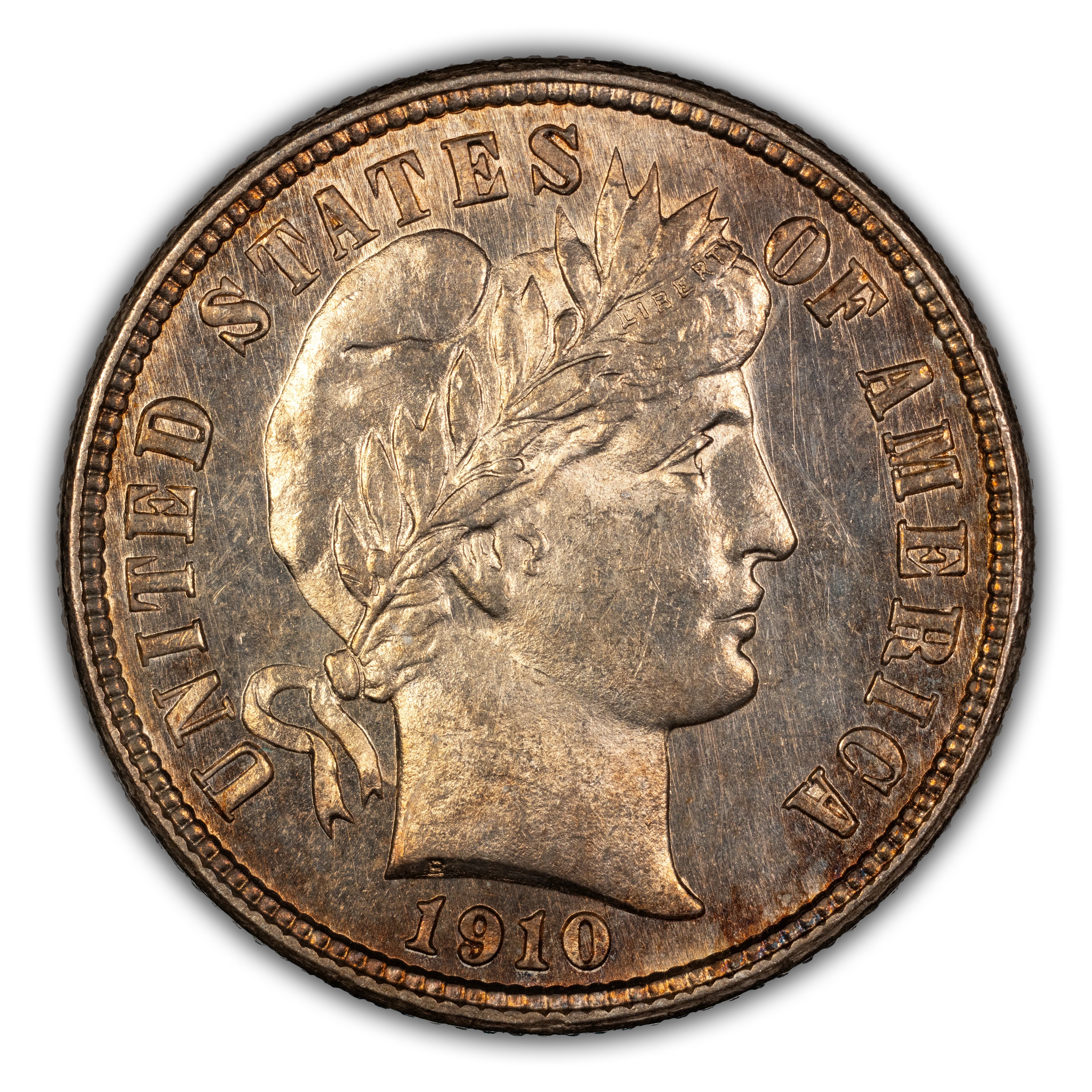1910-S 10c MS PL