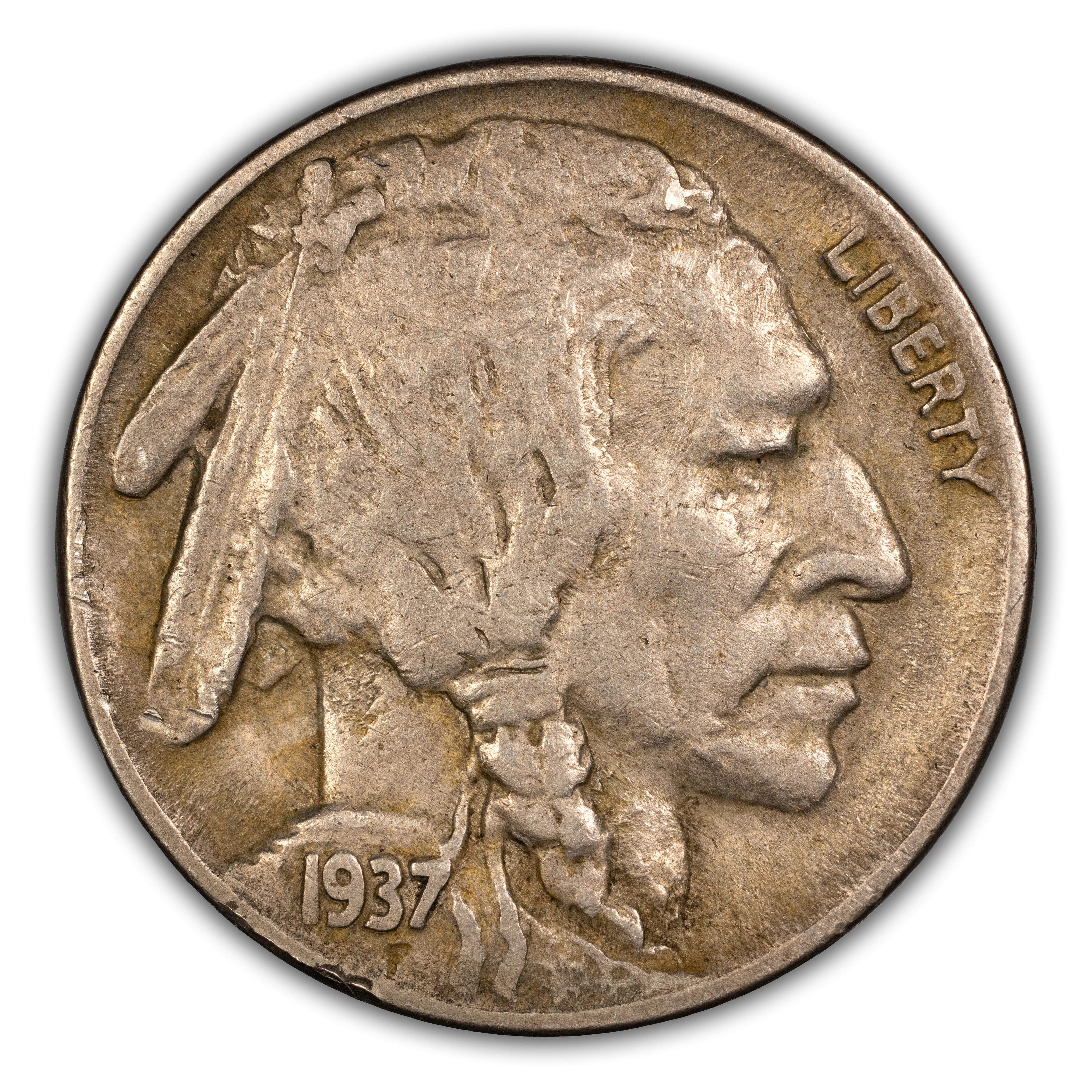 1937-D 5c 3 Legs MS thumbnail 5