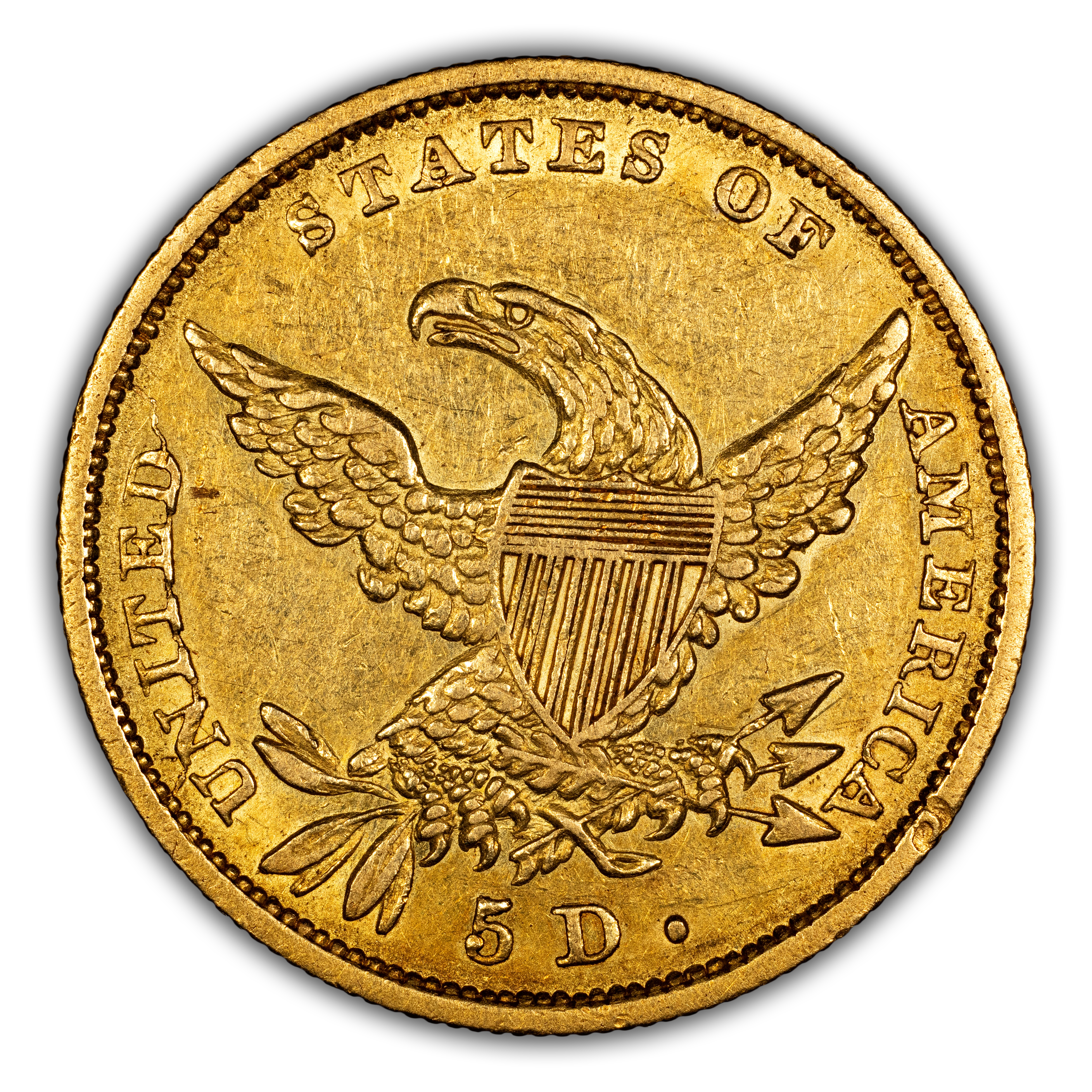 1834 $5  Classic Head, Plain 4, HM-6 MS thumbnail 3