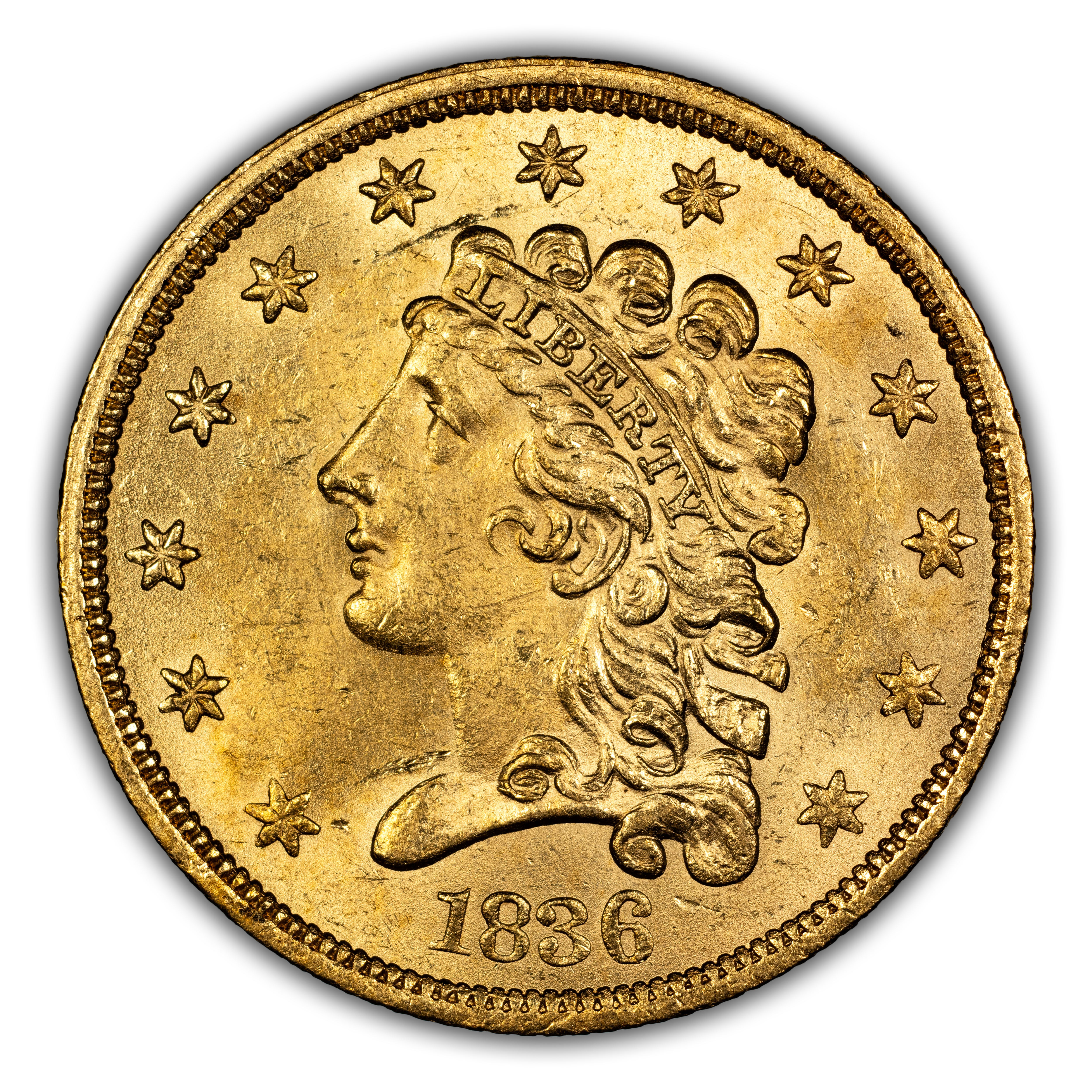 1836 $2 1/2 Block 8 MS