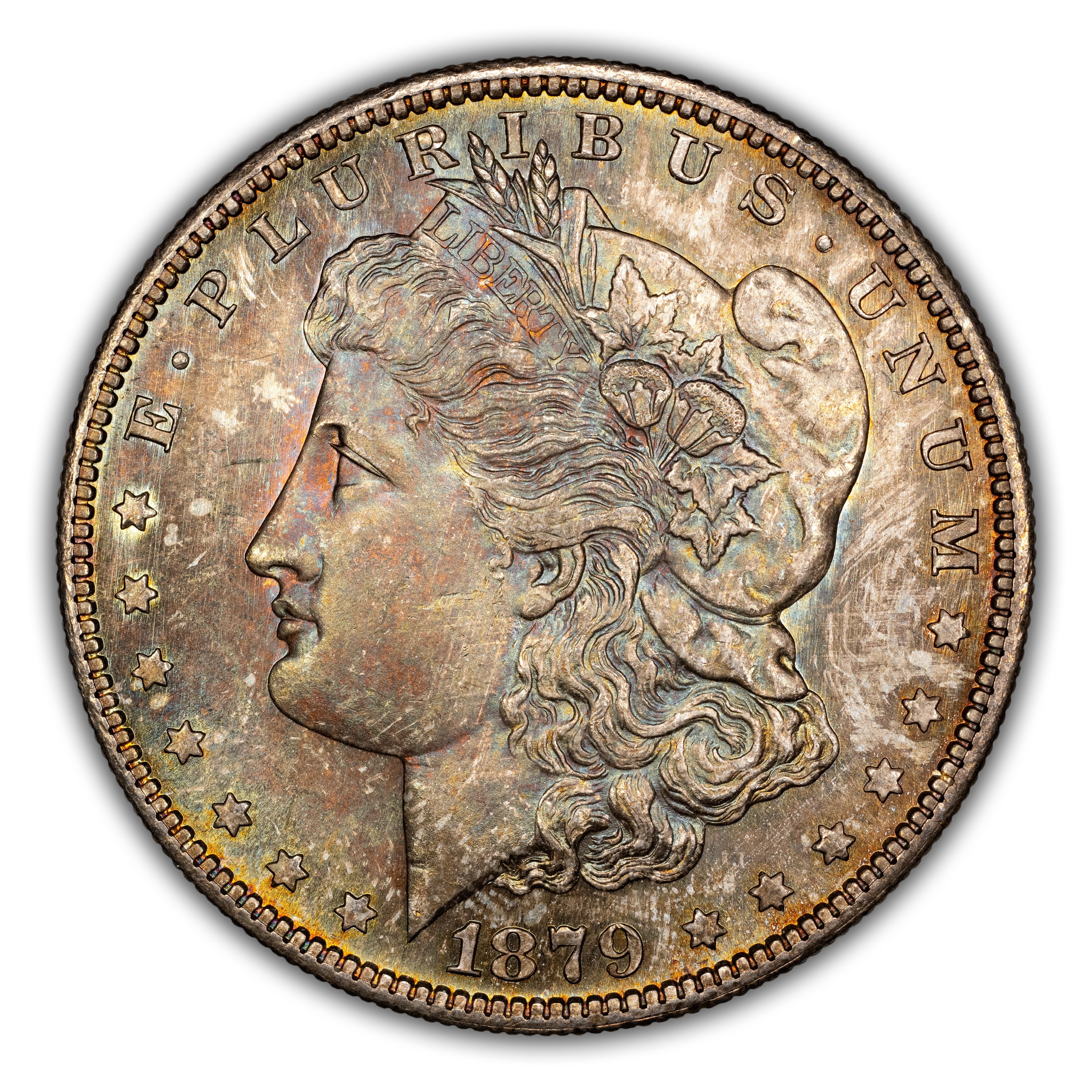 1879-S $1  Hair Ribbon Gouged, VAM-107A MS thumbnail 11