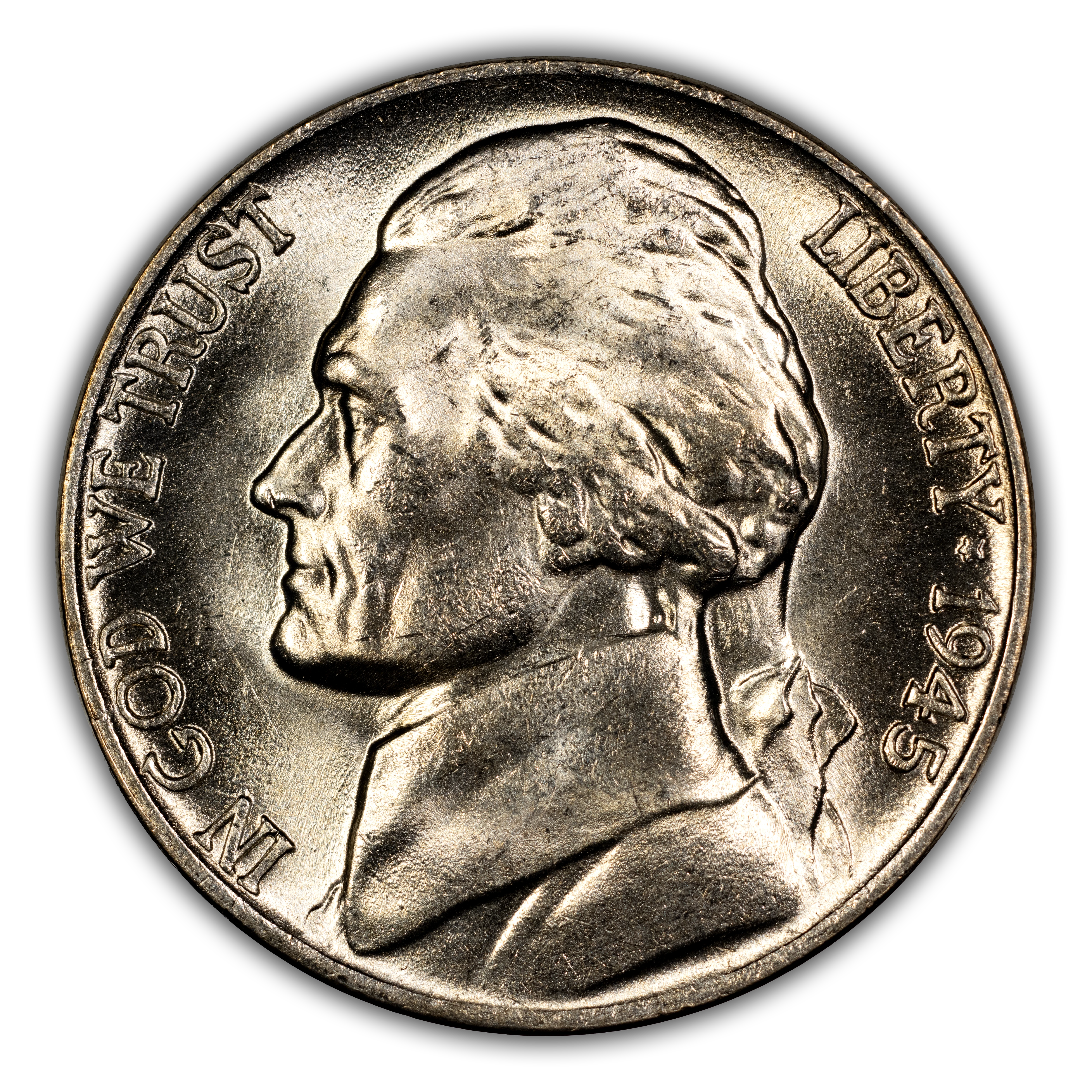 1945-P 5C Silver, Doubled Die Reverse, FS-801 MS