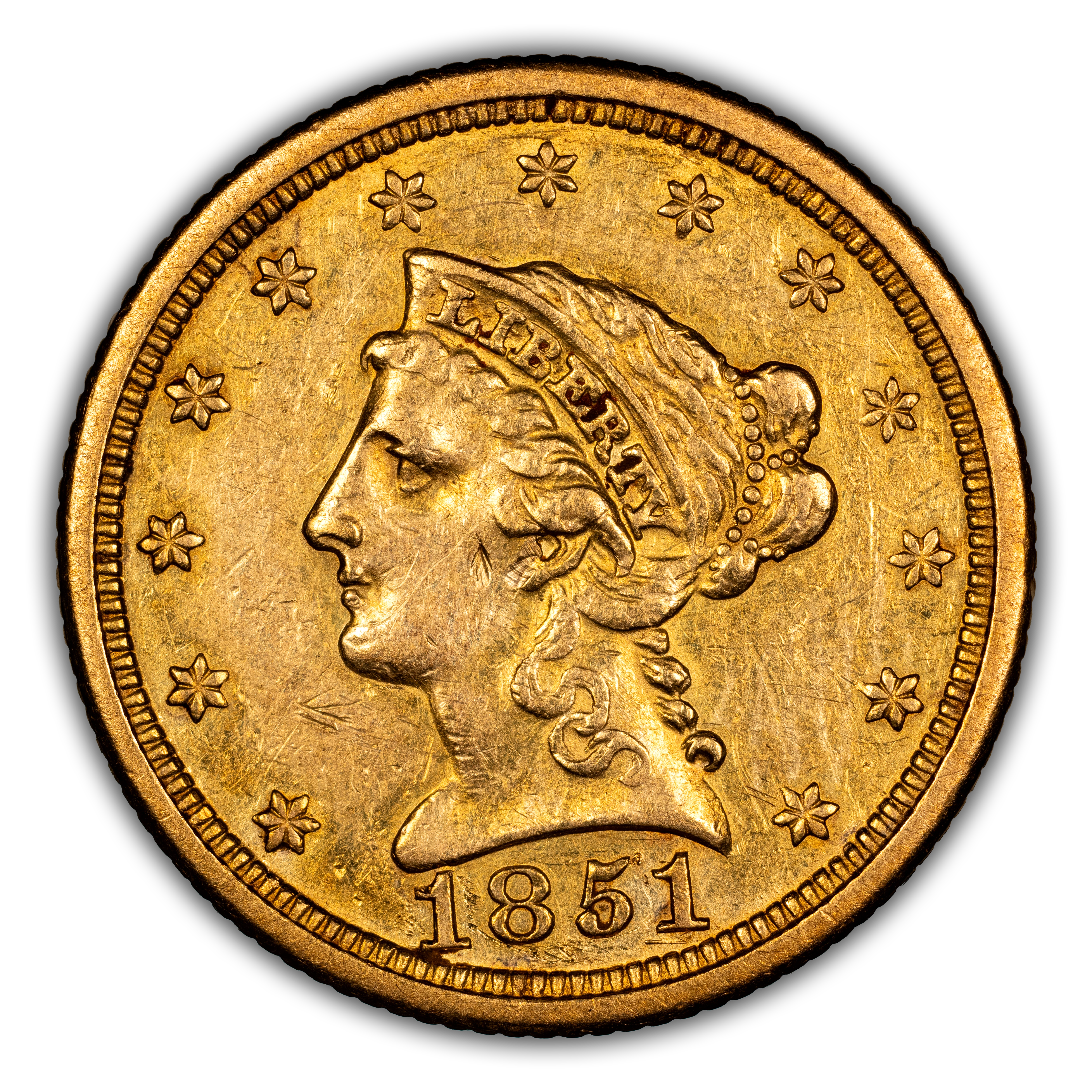 1851-O $2 1/2 MS thumbnail 3