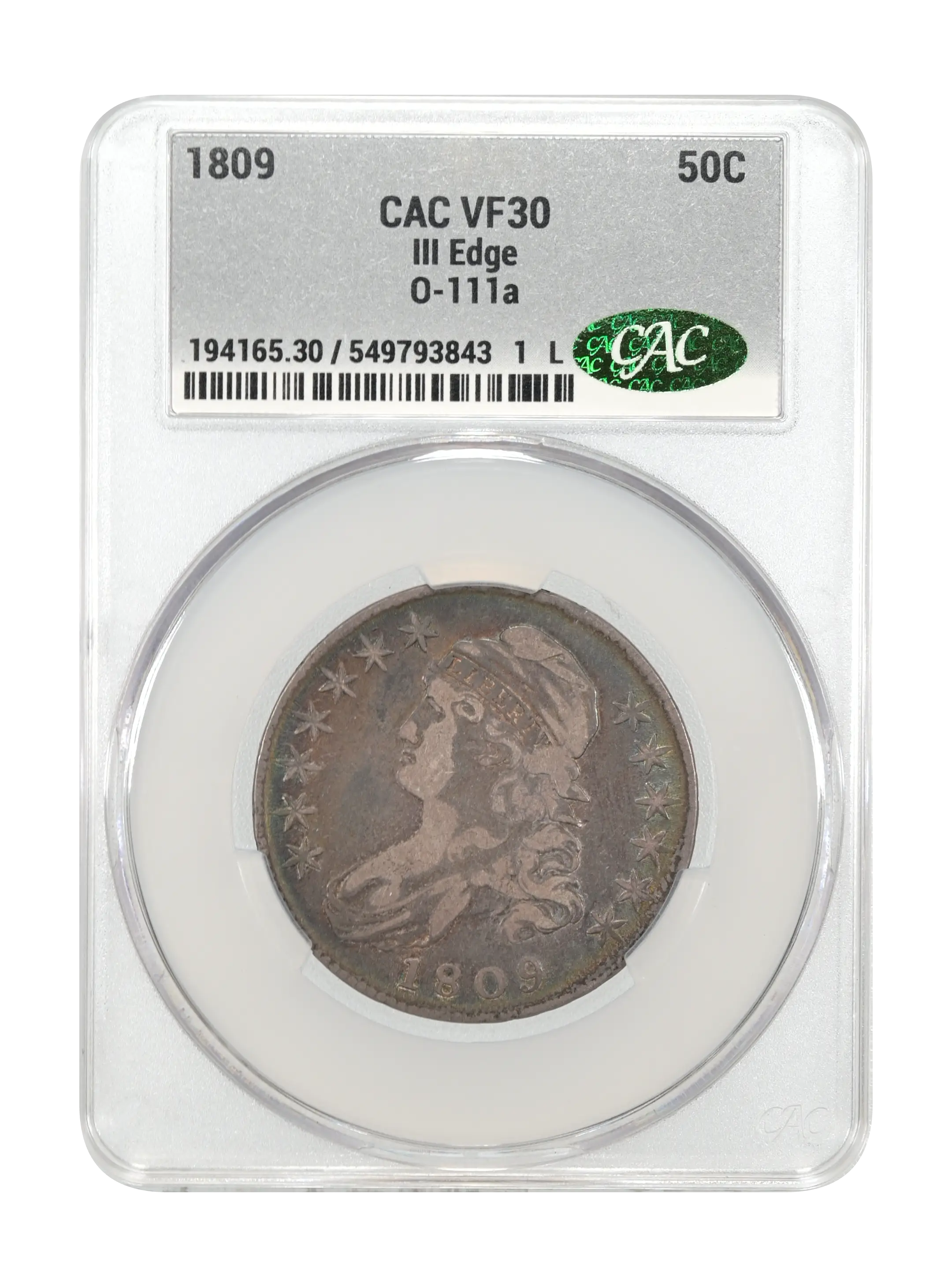 1809 50c III Edge, O-111a MS thumbnail 9