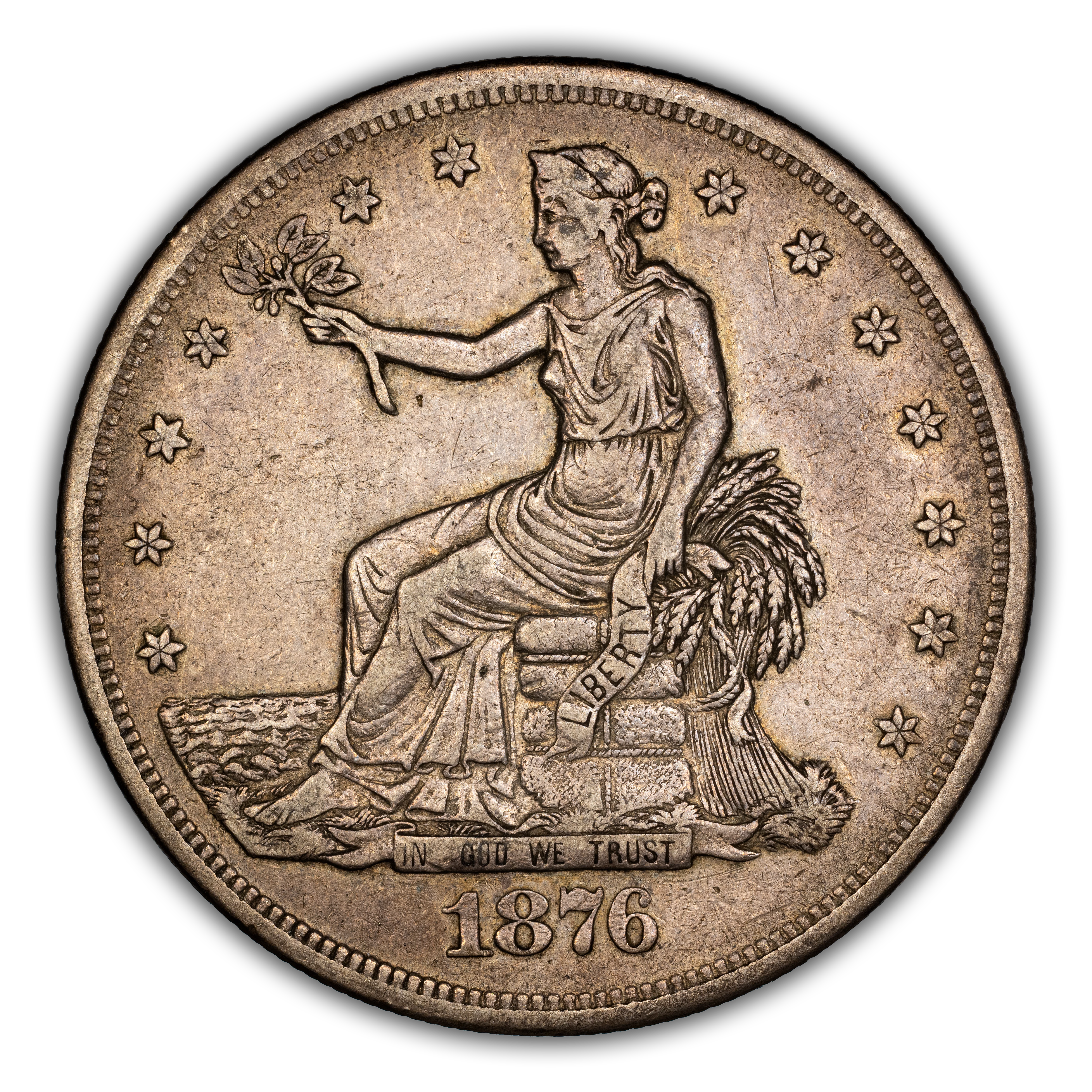 1876-CC Trade$ Obverse I, Reverse II MS thumbnail 2